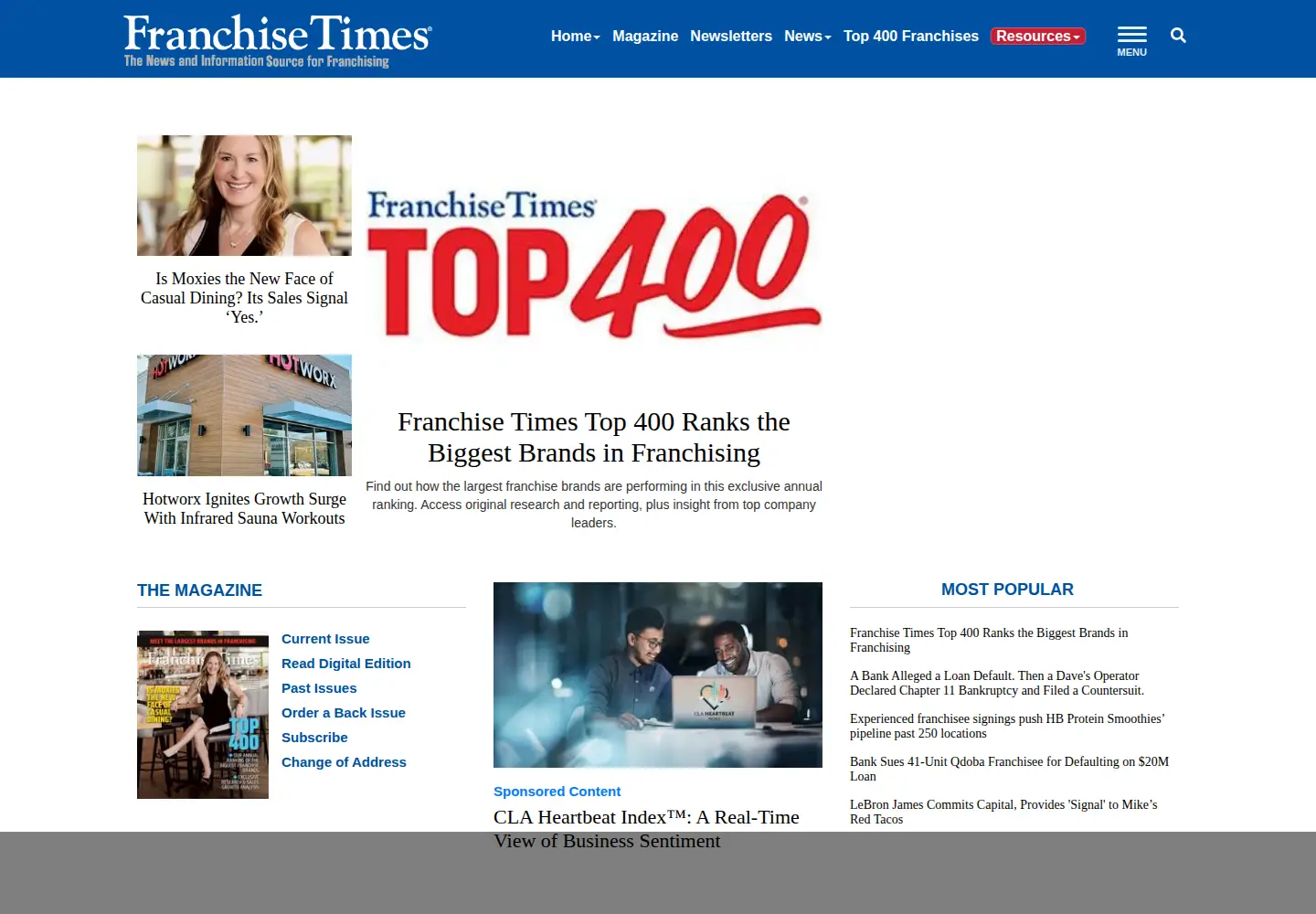 Screenshot of franchisetimes.com