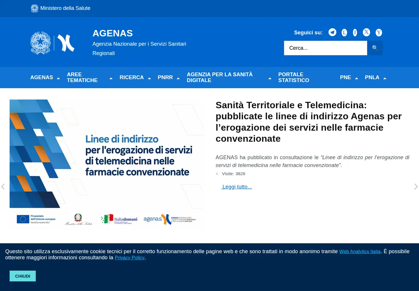 Screenshot of agenas.gov.it