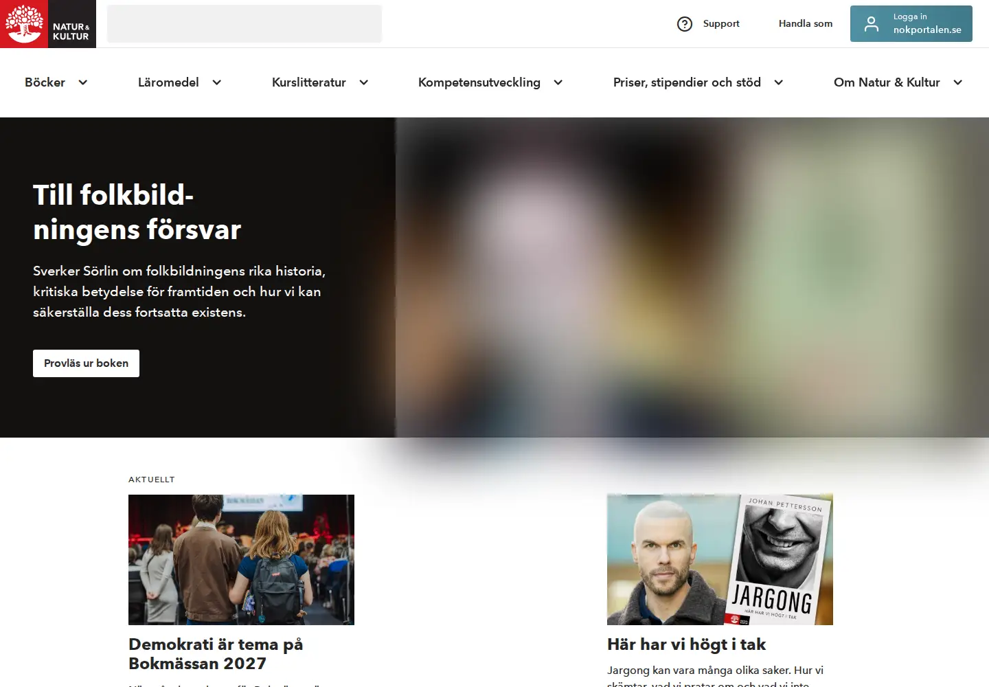 Screenshot of nok.se