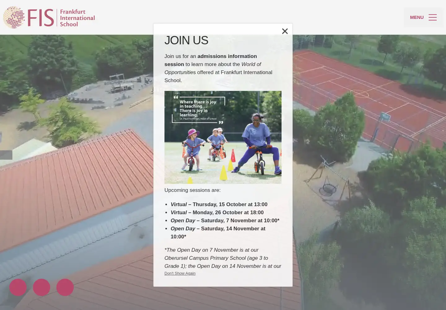 Screenshot of fis.edu