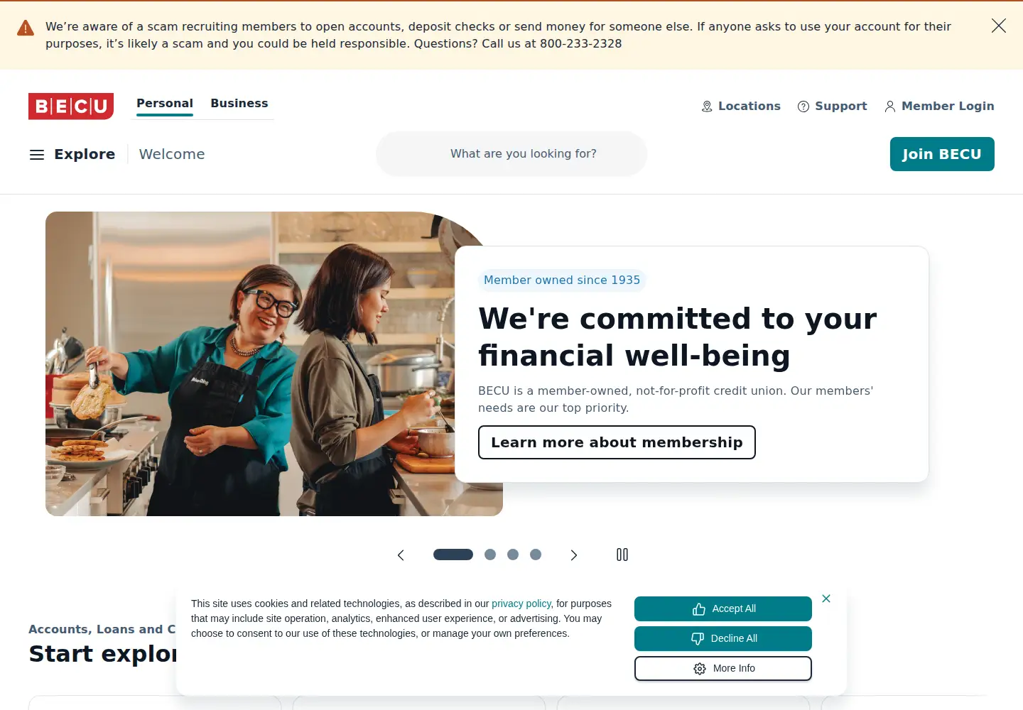 Screenshot of becu.org