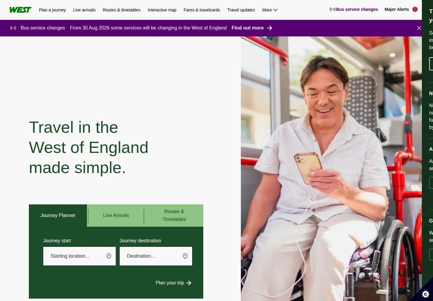 Screenshot of travelwest.info
