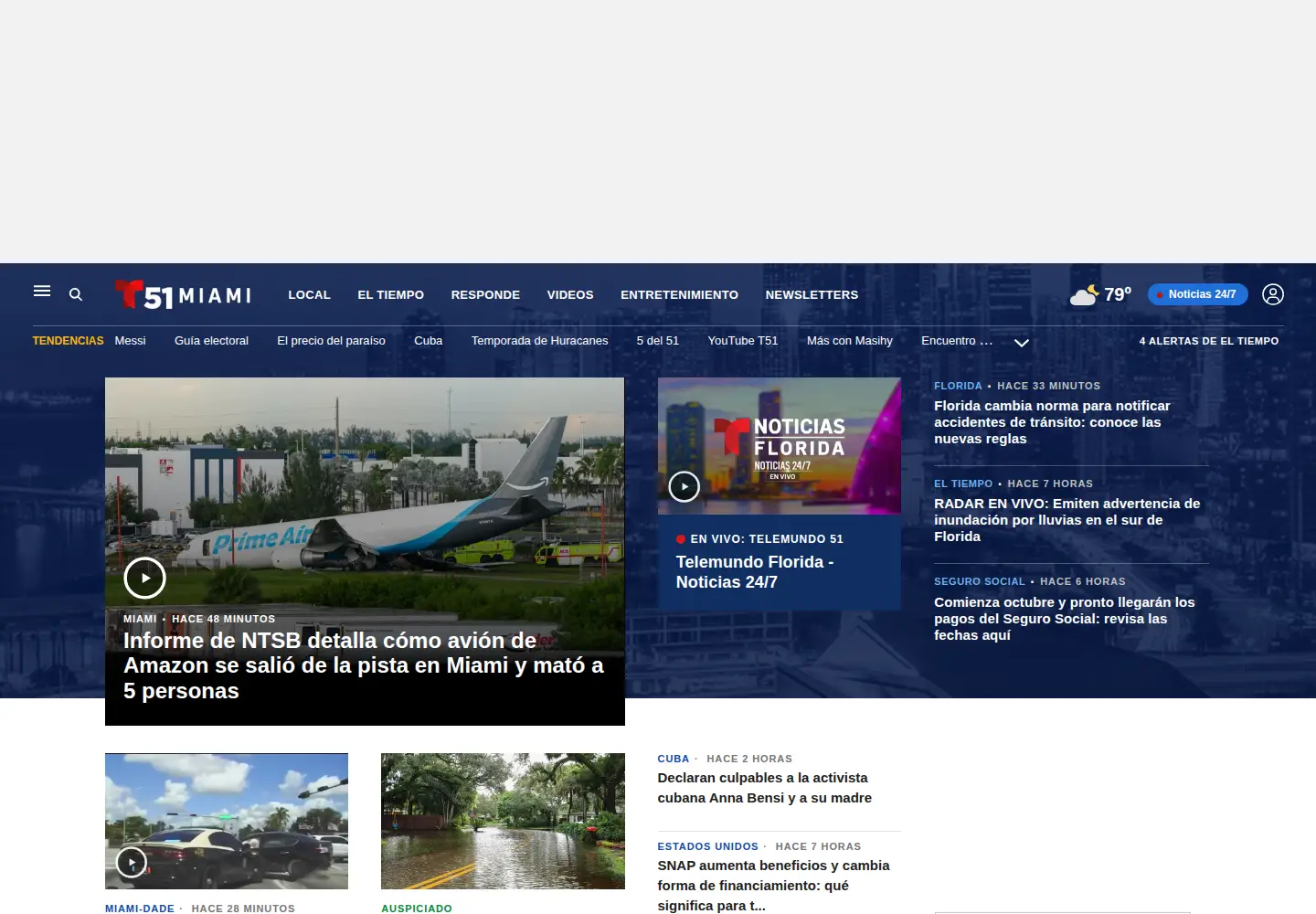 Screenshot of telemundo51.com