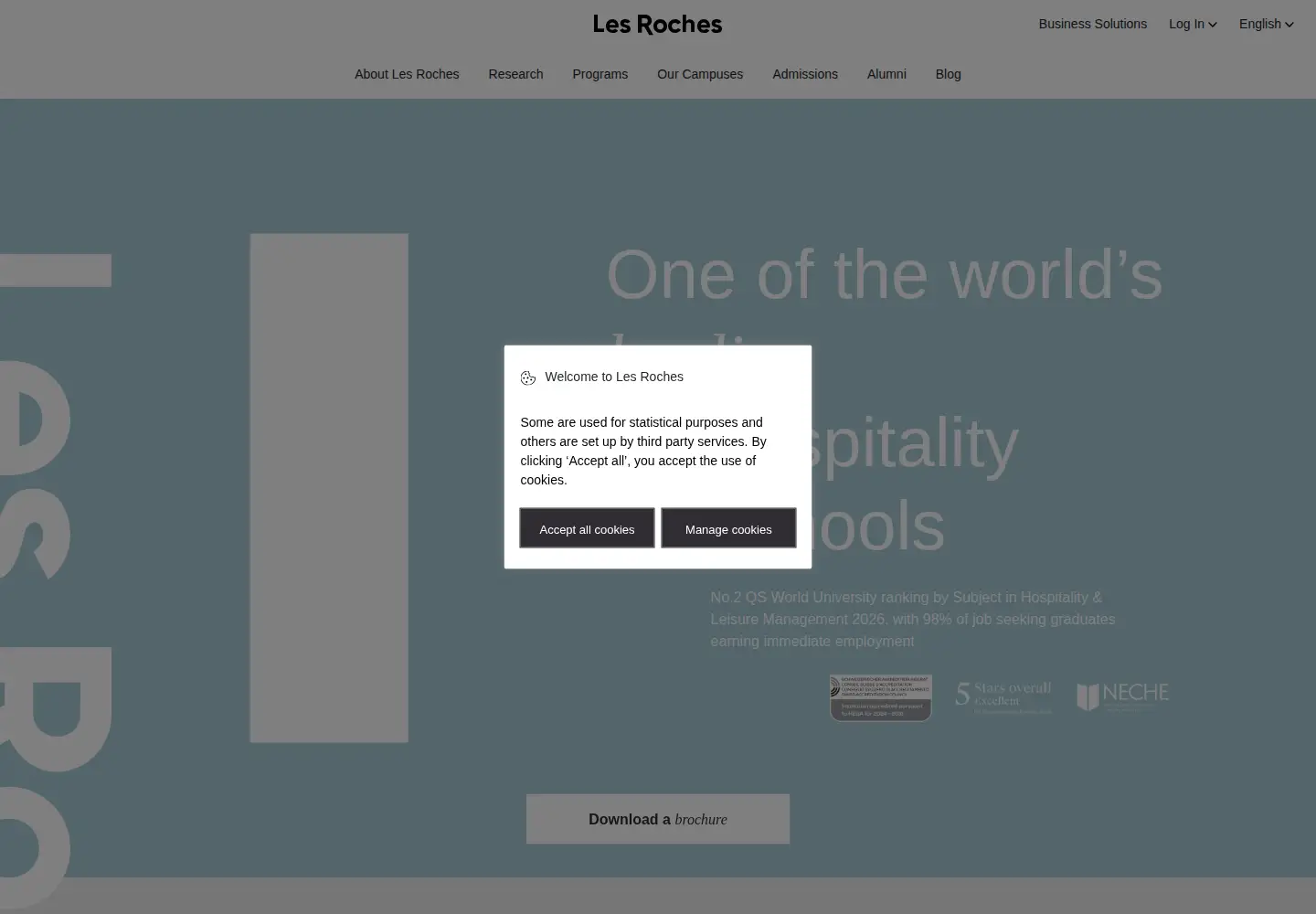 Screenshot of lesroches.edu