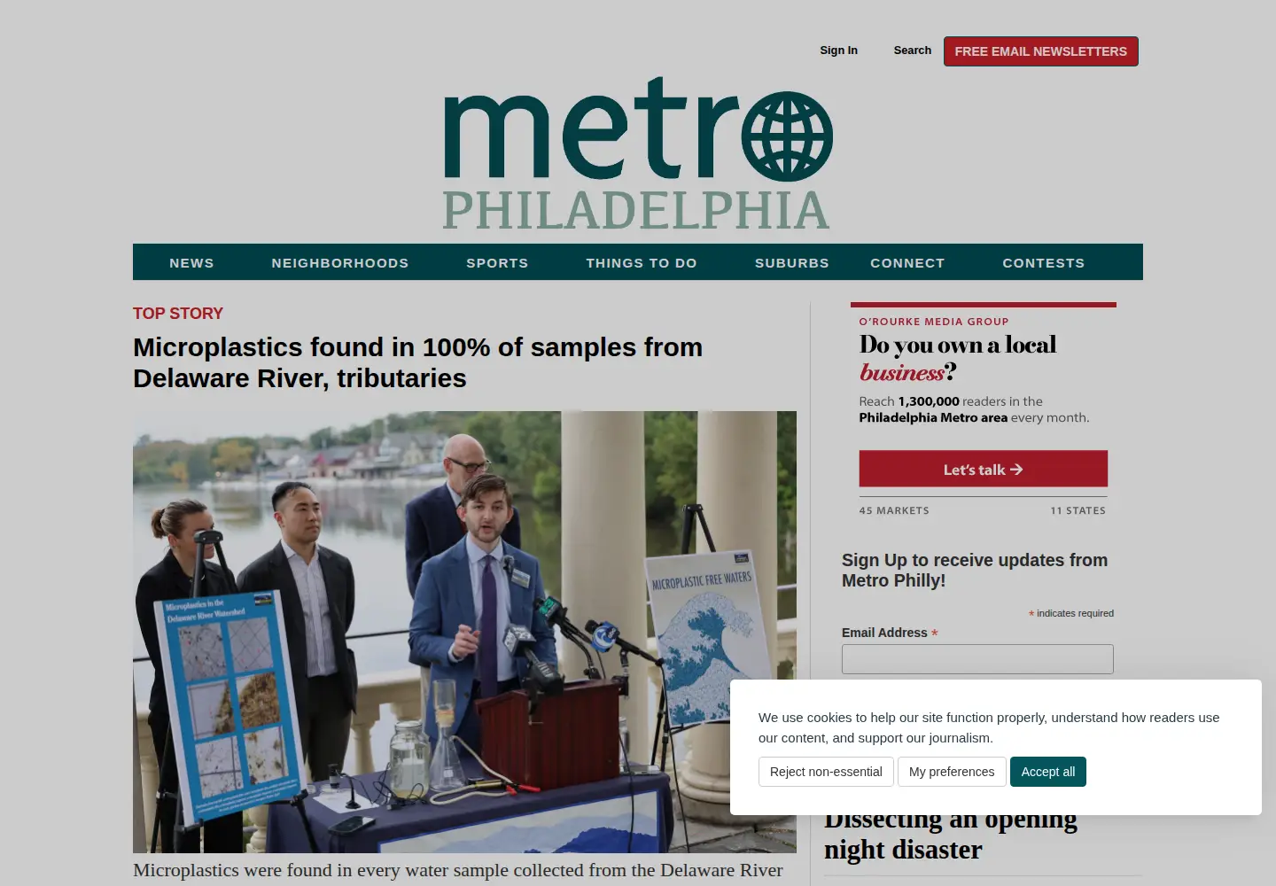 Screenshot of metrophiladelphia.com