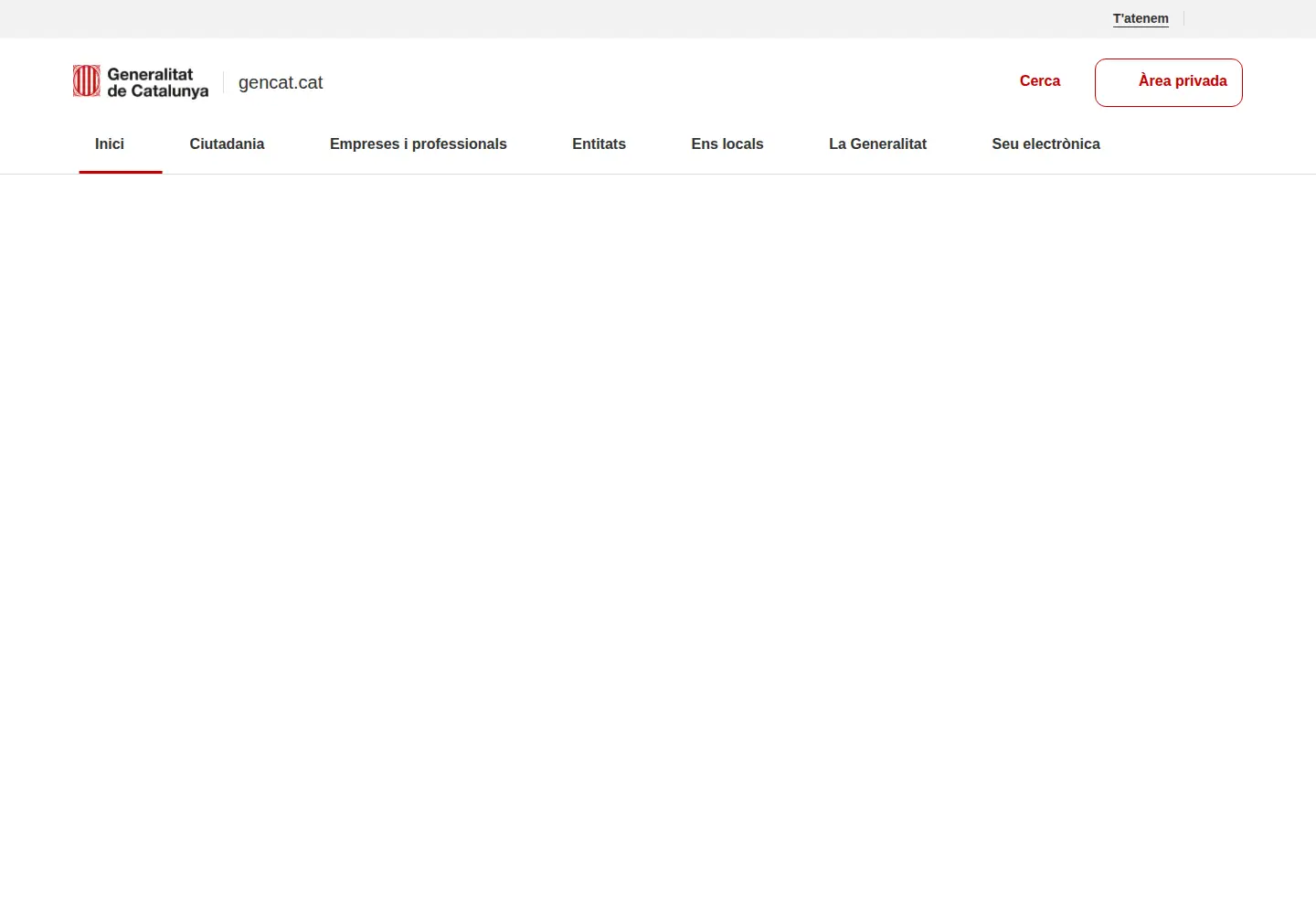 Screenshot of gencat.cat