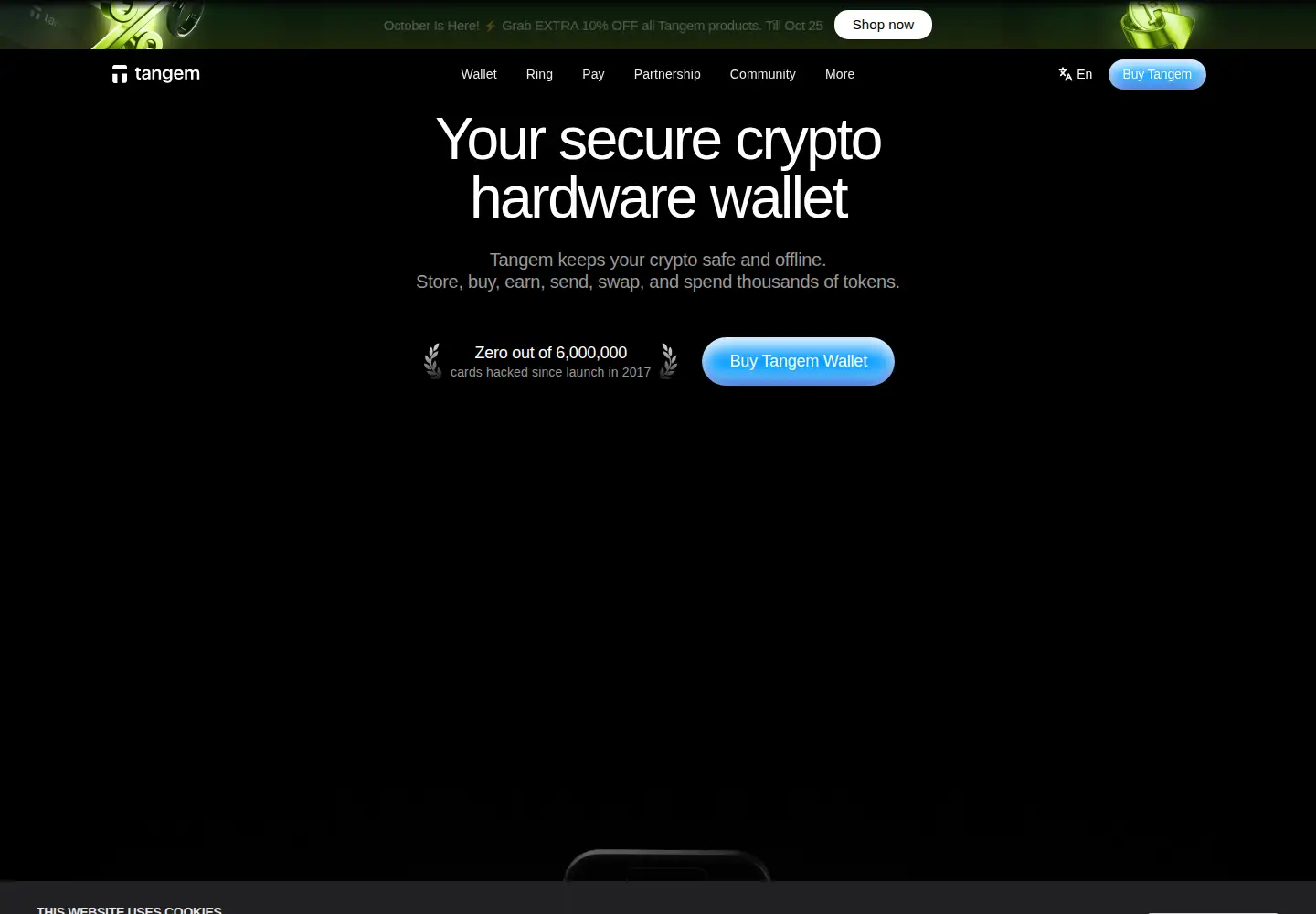 Screenshot of tangem.com