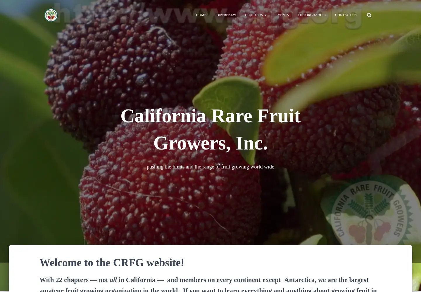 Screenshot of crfg.org