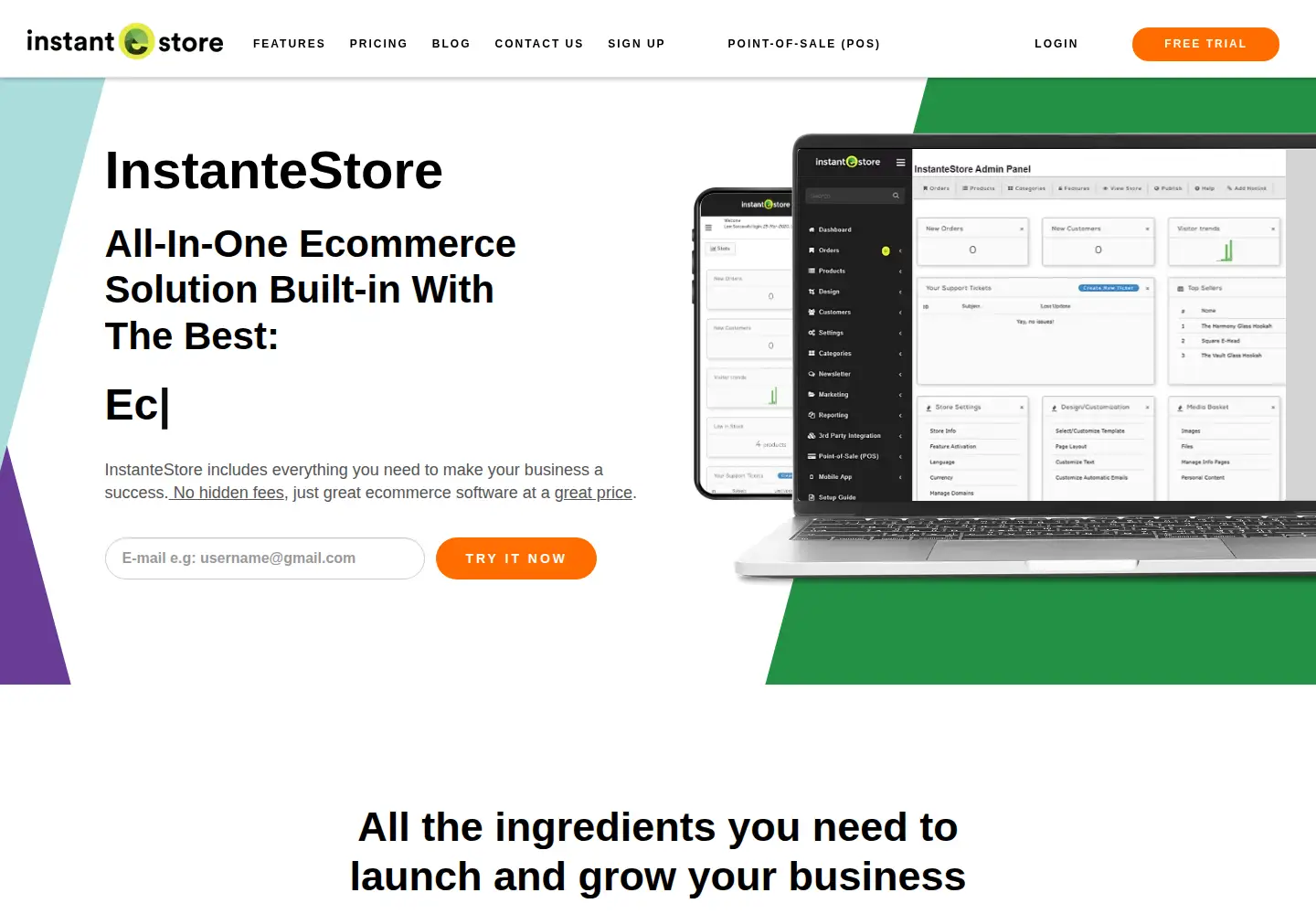 Screenshot of instantestore.com