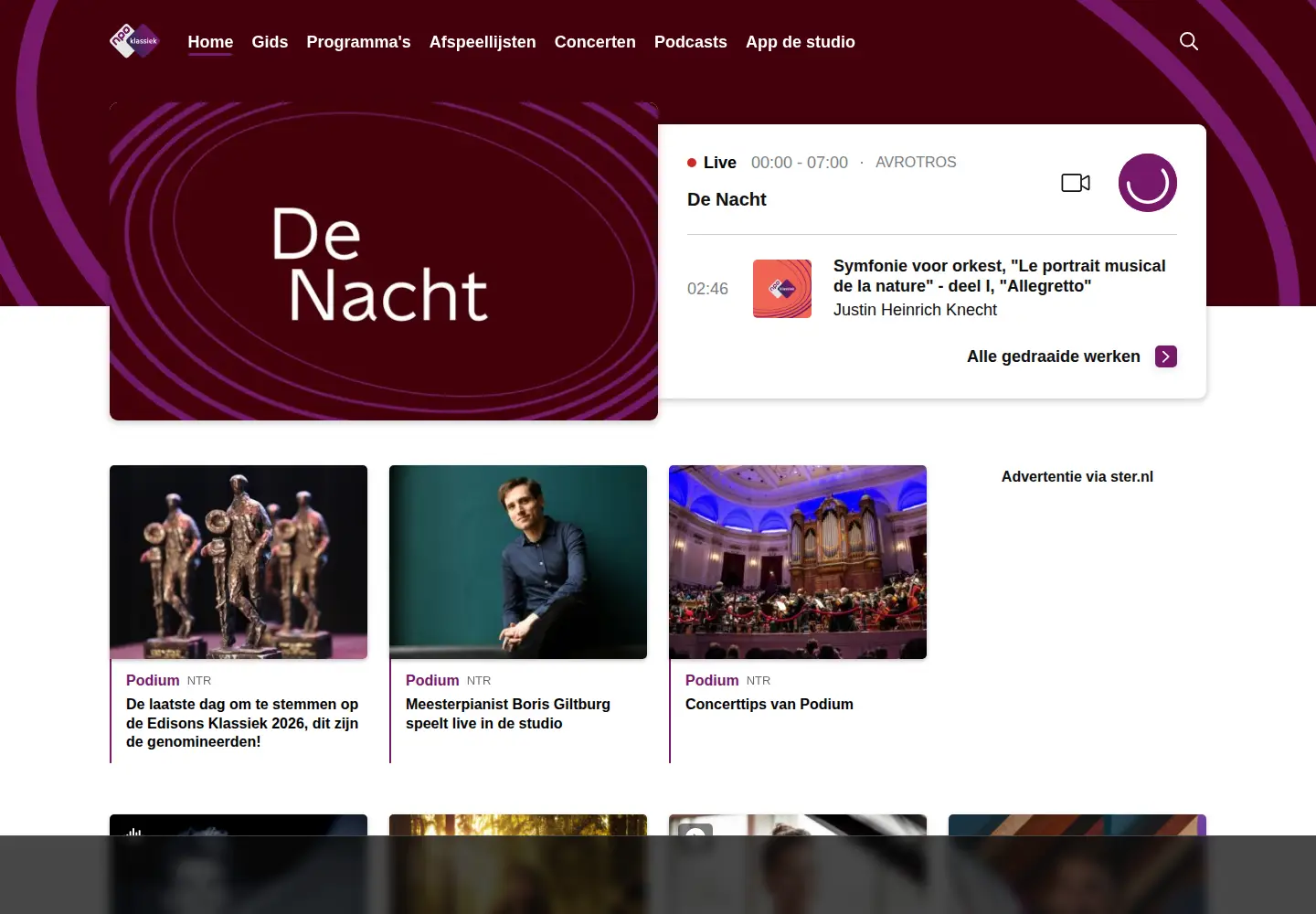 Screenshot of nporadio4.nl