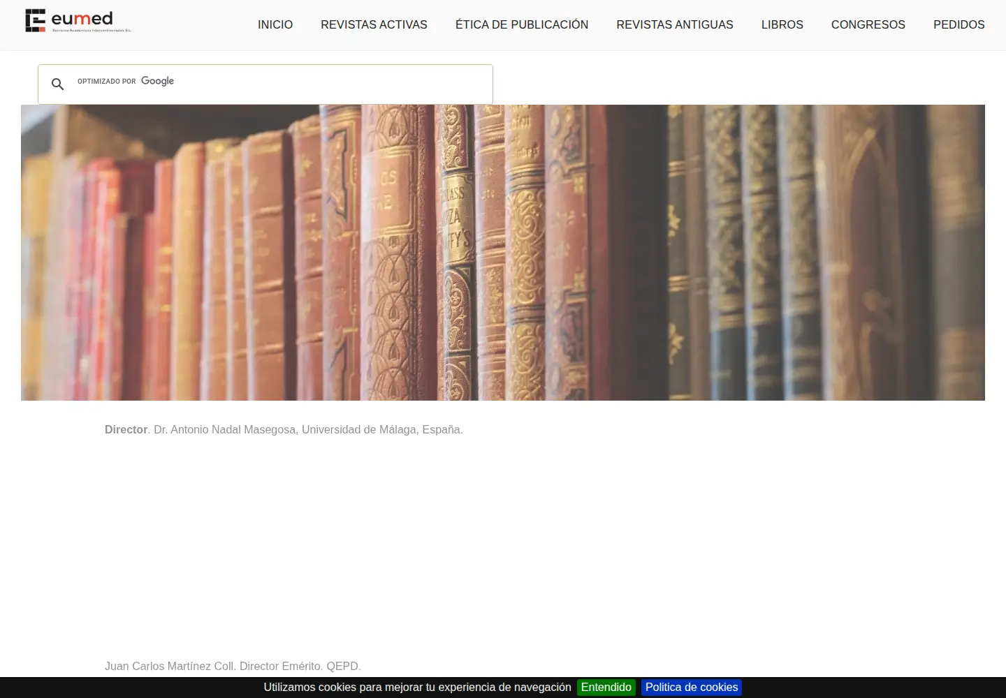 Screenshot of eumed.net