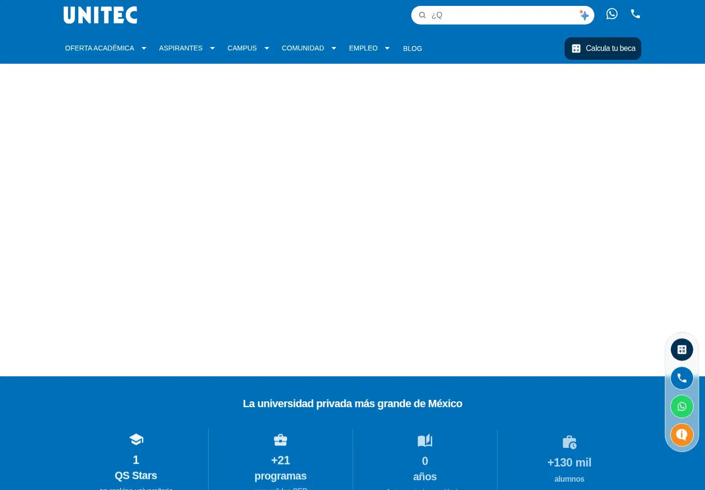 Screenshot of unitec.mx