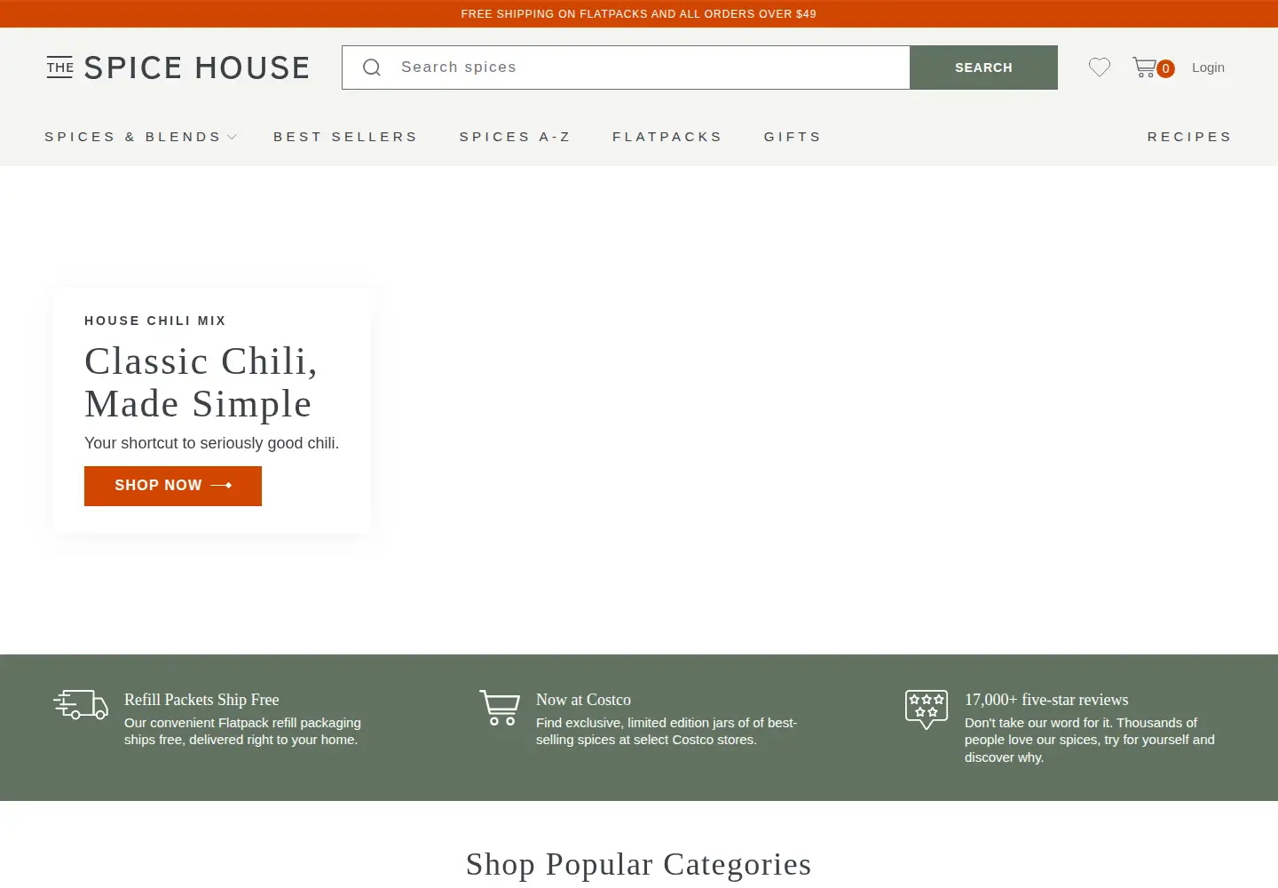 Screenshot of thespicehouse.com