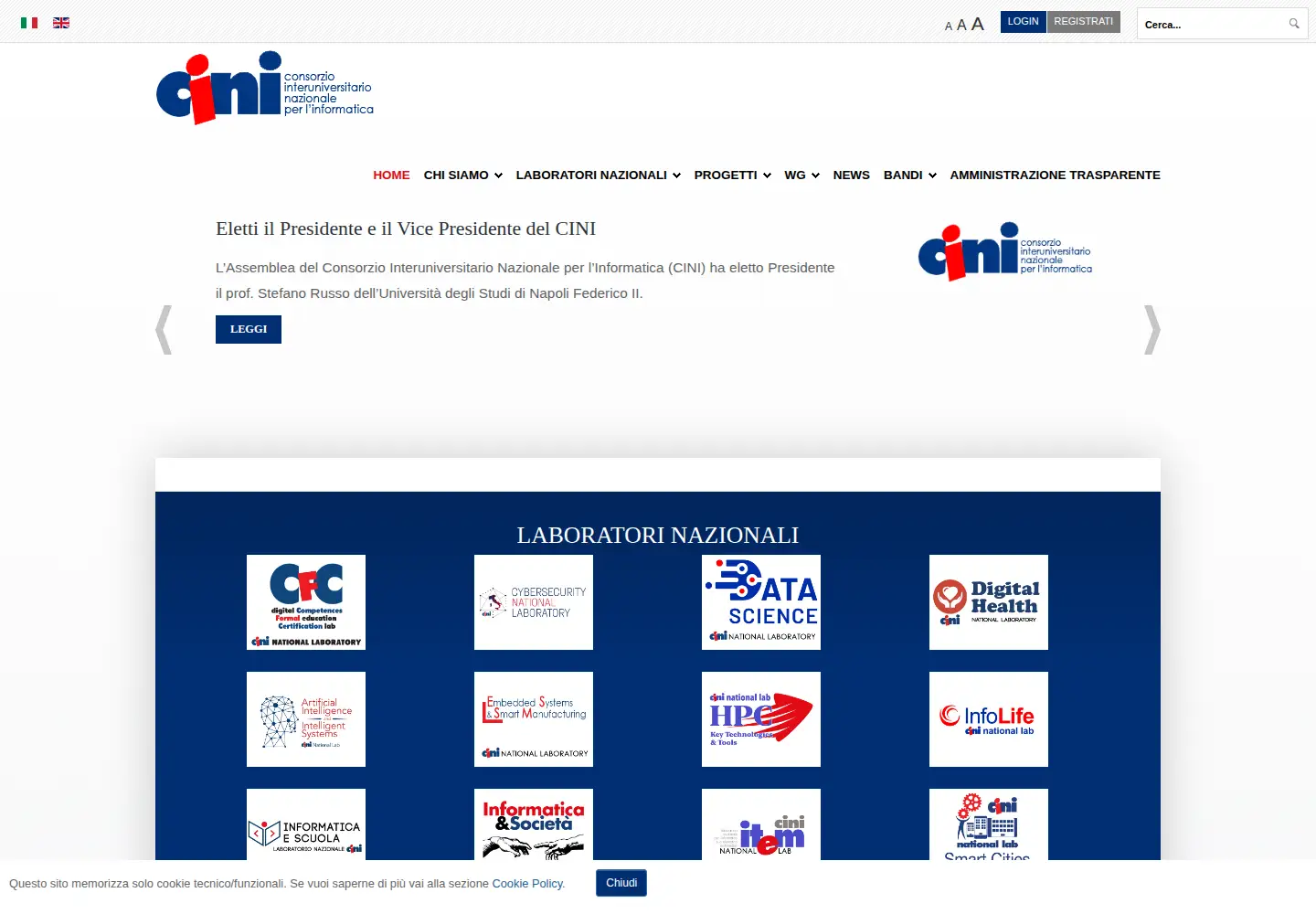 Screenshot of consorzio-cini.it