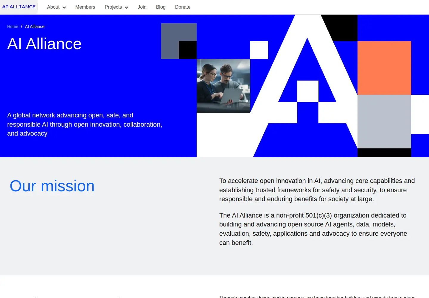 Screenshot of thealliance.ai