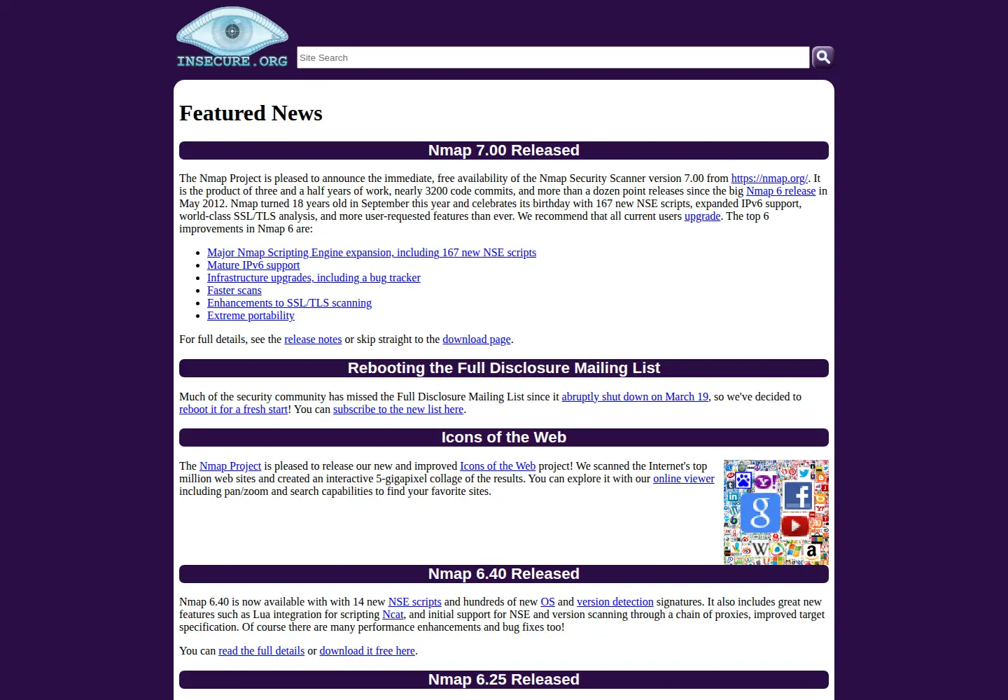 Screenshot of insecure.org