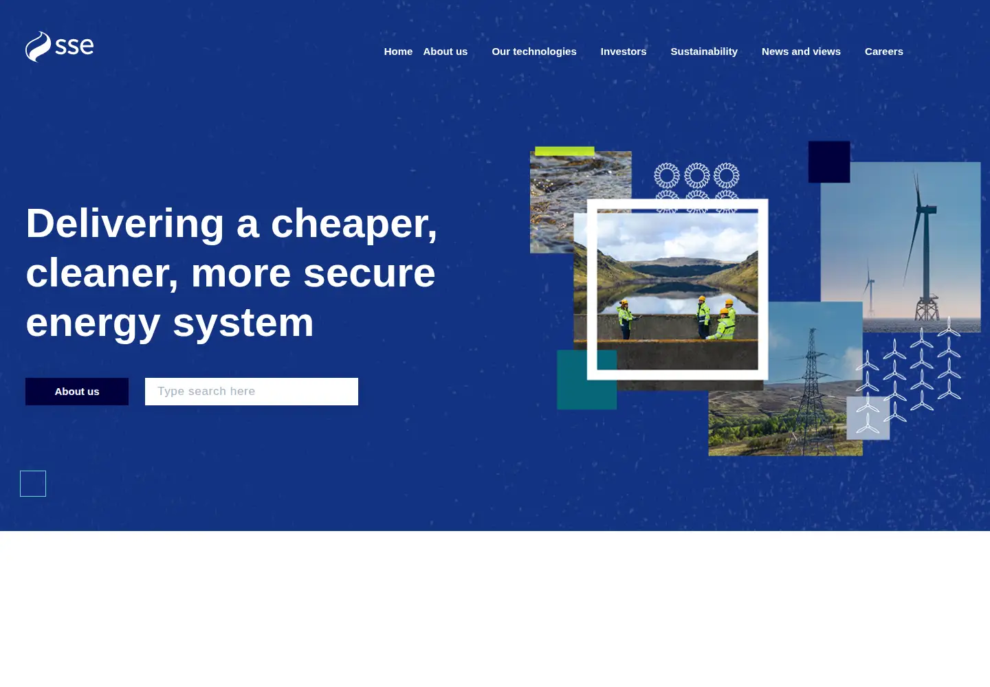 Screenshot of sse.com