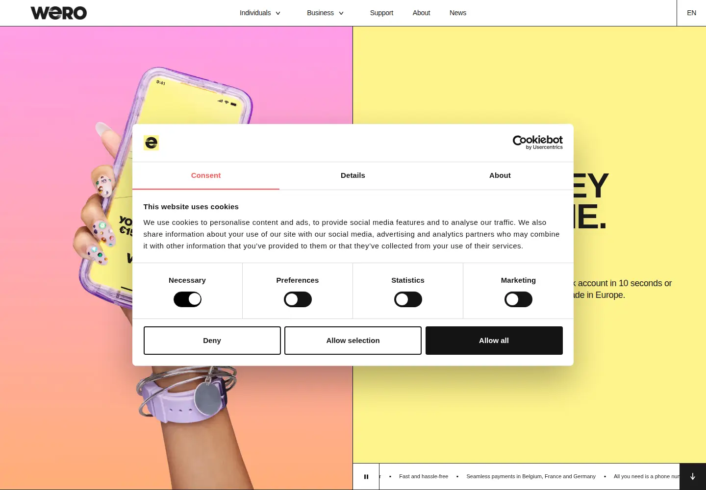 Screenshot of wero-wallet.eu