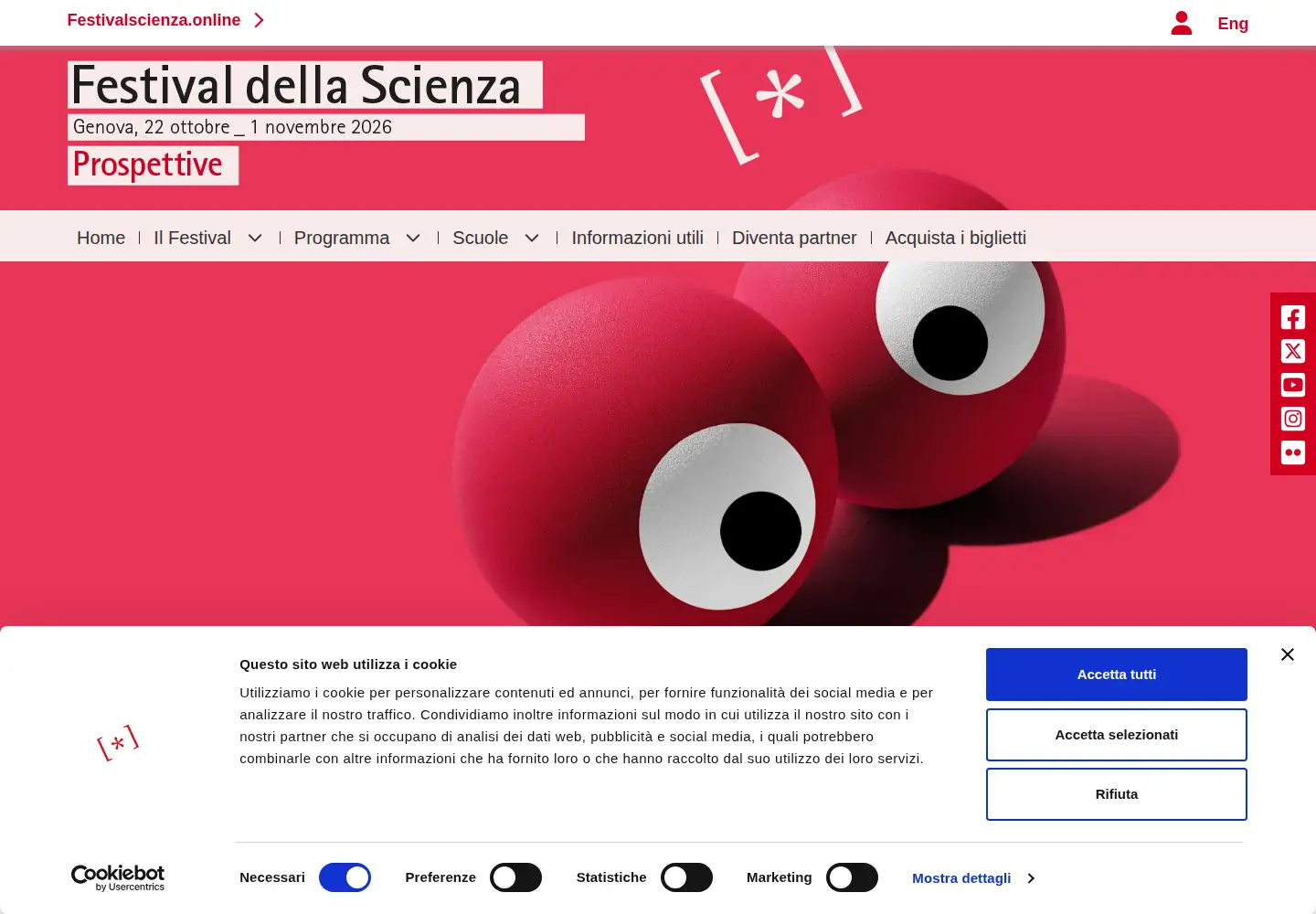 Screenshot of festivalscienza.it