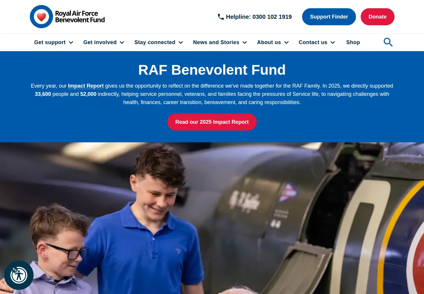 Screenshot of rafbf.org