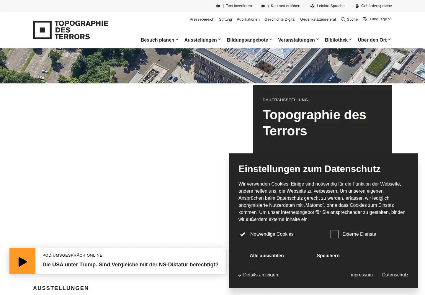 Screenshot of topographie.de