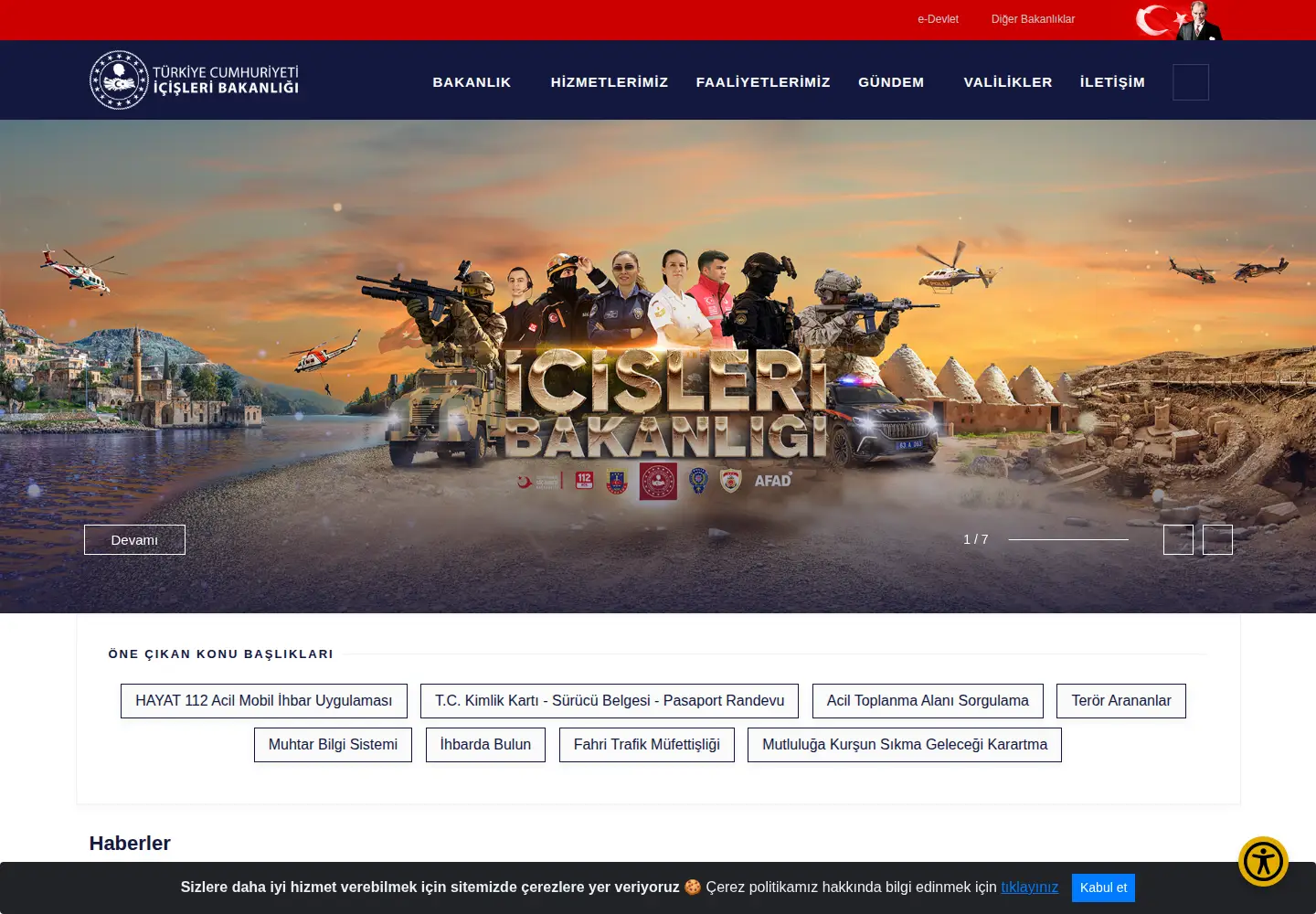Screenshot of icisleri.gov.tr