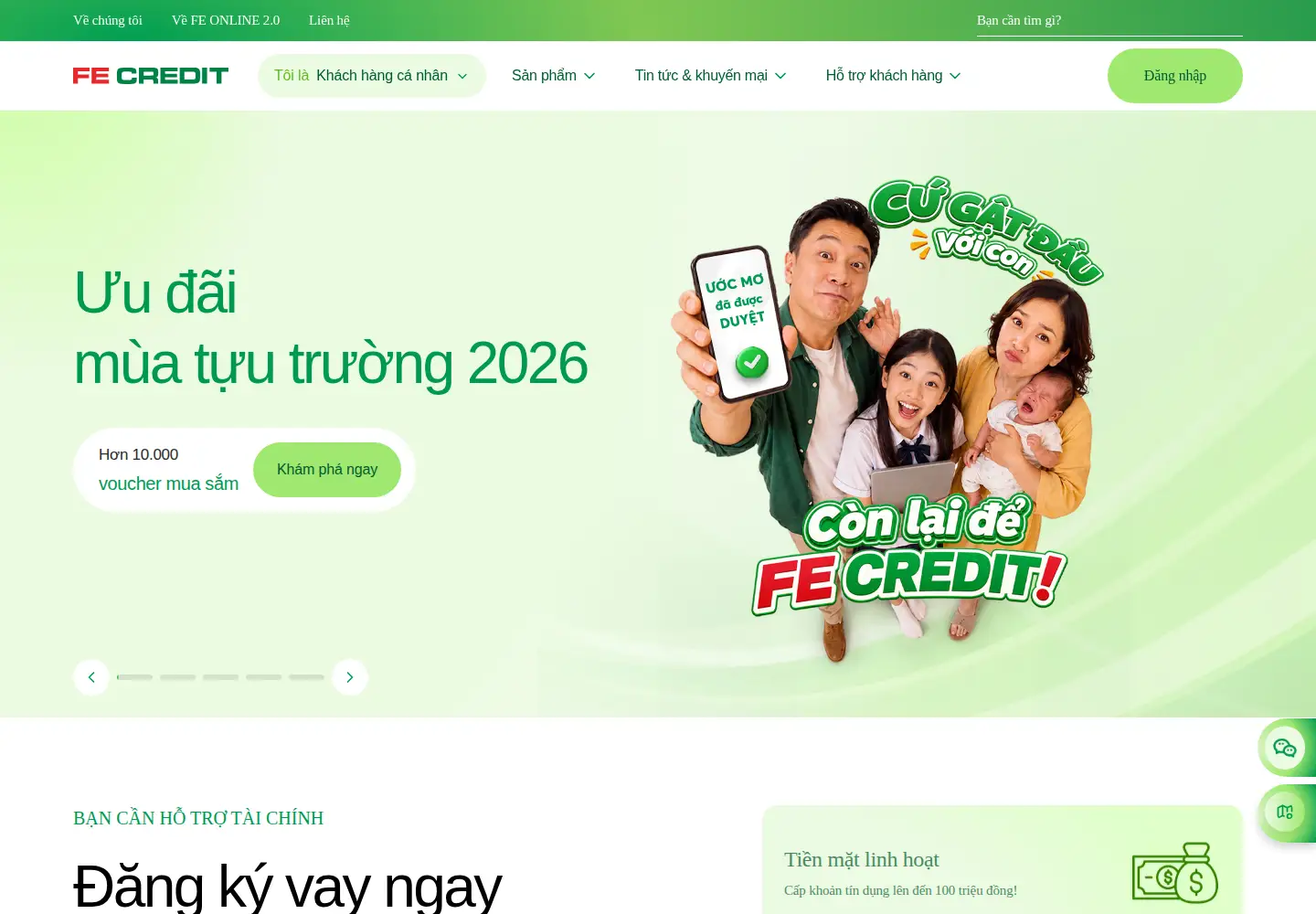 Screenshot of fecredit.com.vn