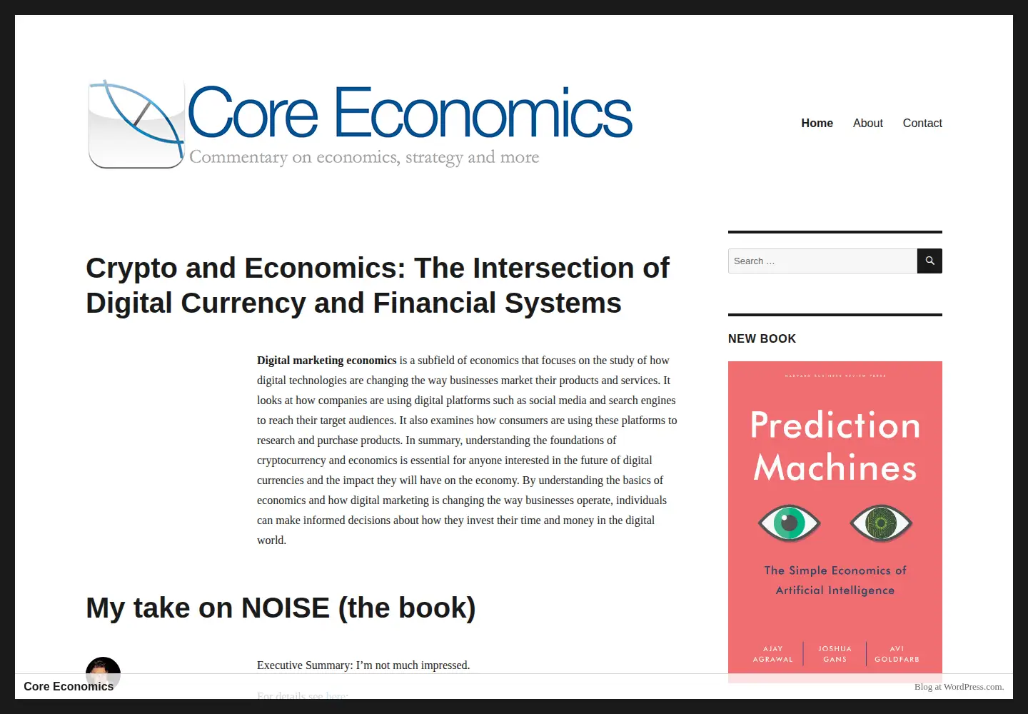 Screenshot of economics.com.au