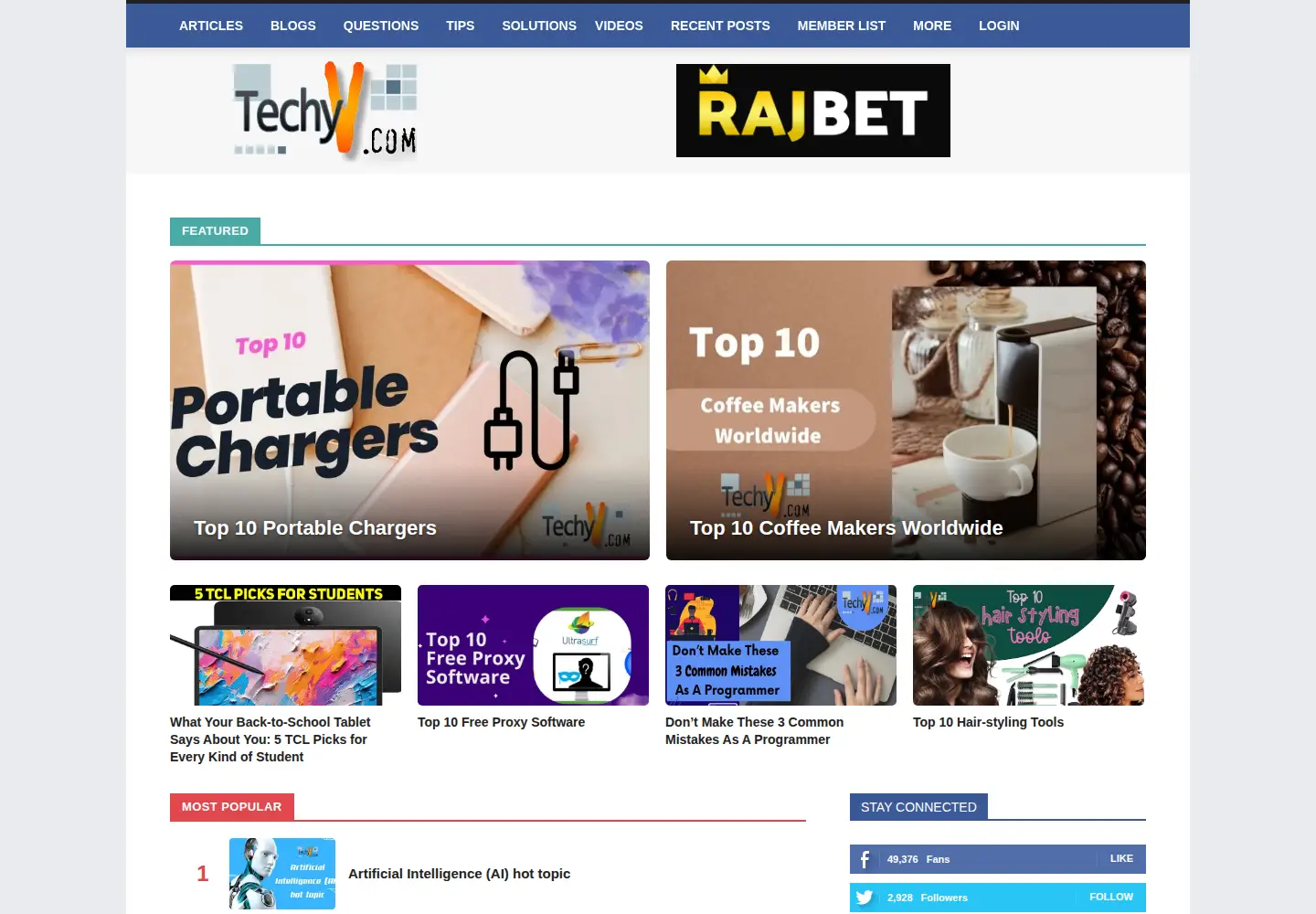 Screenshot of techyv.com