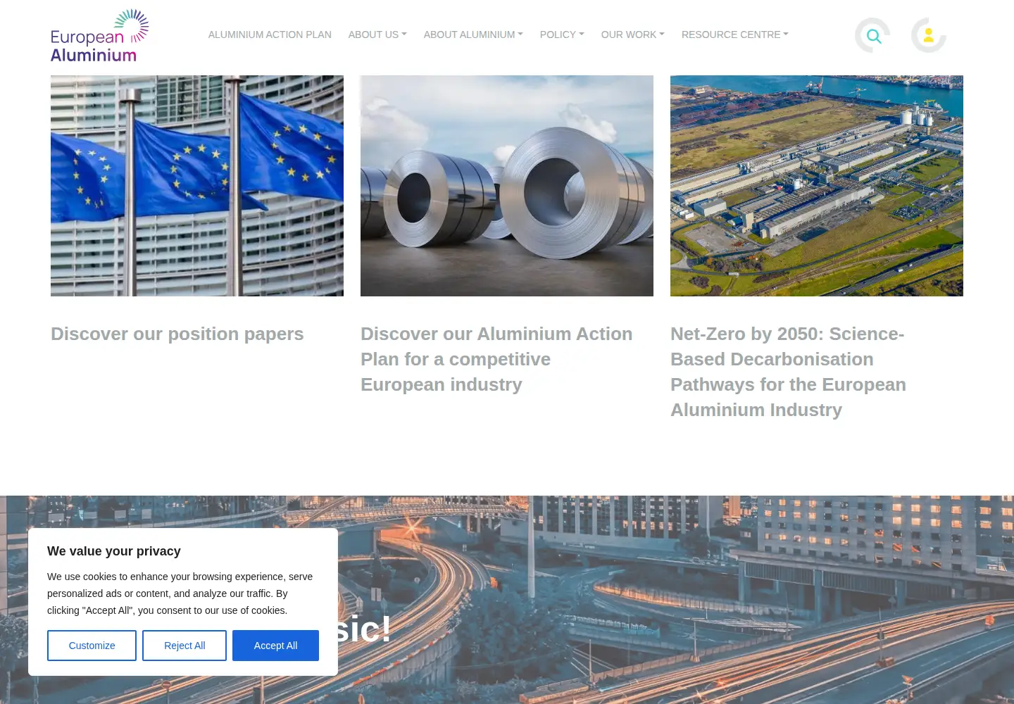 Screenshot of european-aluminium.eu