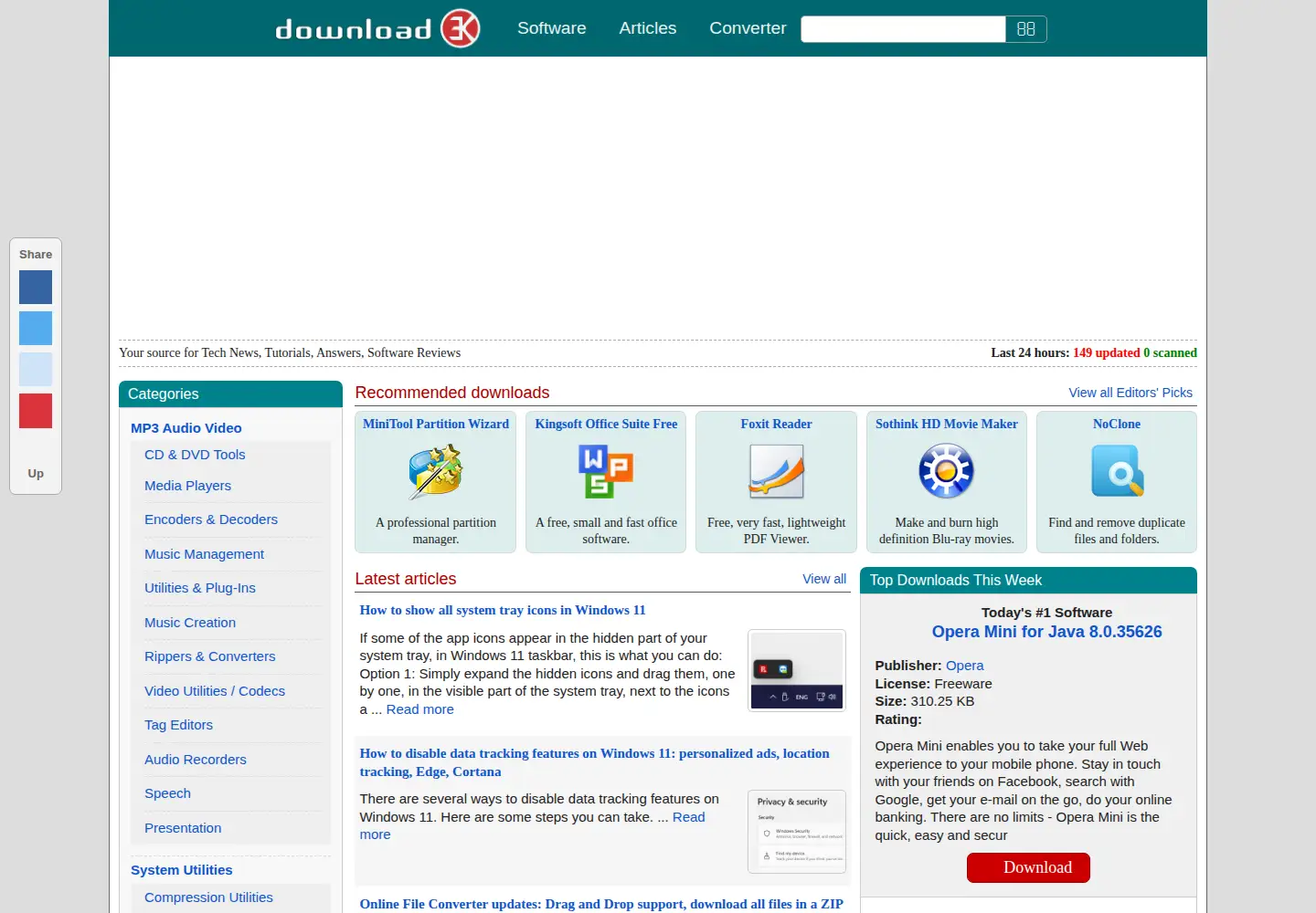 Screenshot of download3k.com
