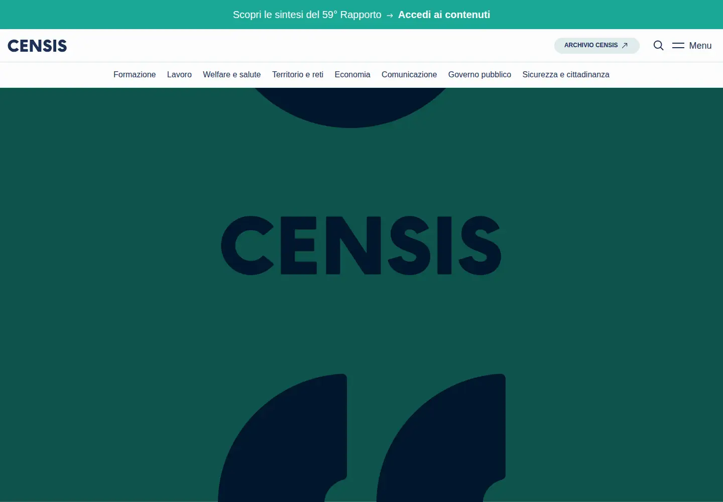 Screenshot of censis.it