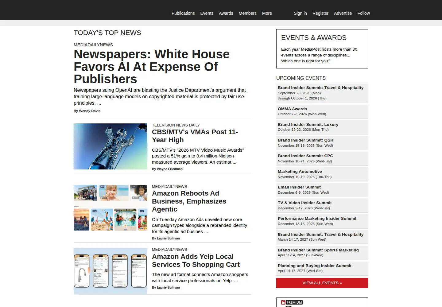 Screenshot of mediapost.com
