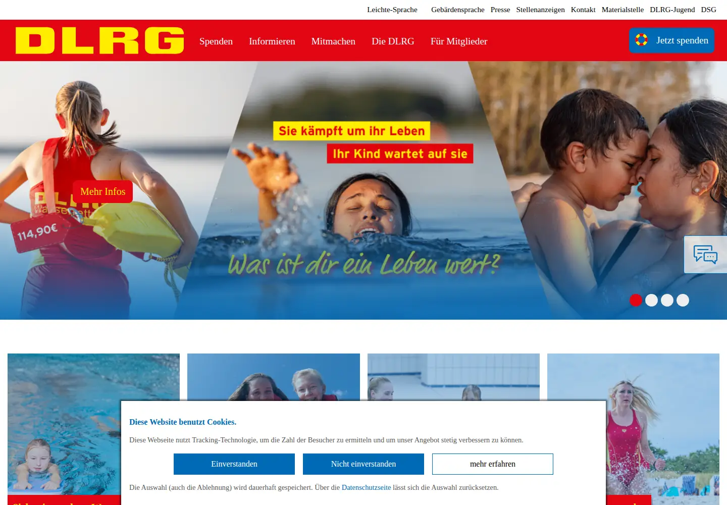 Screenshot of dlrg.de