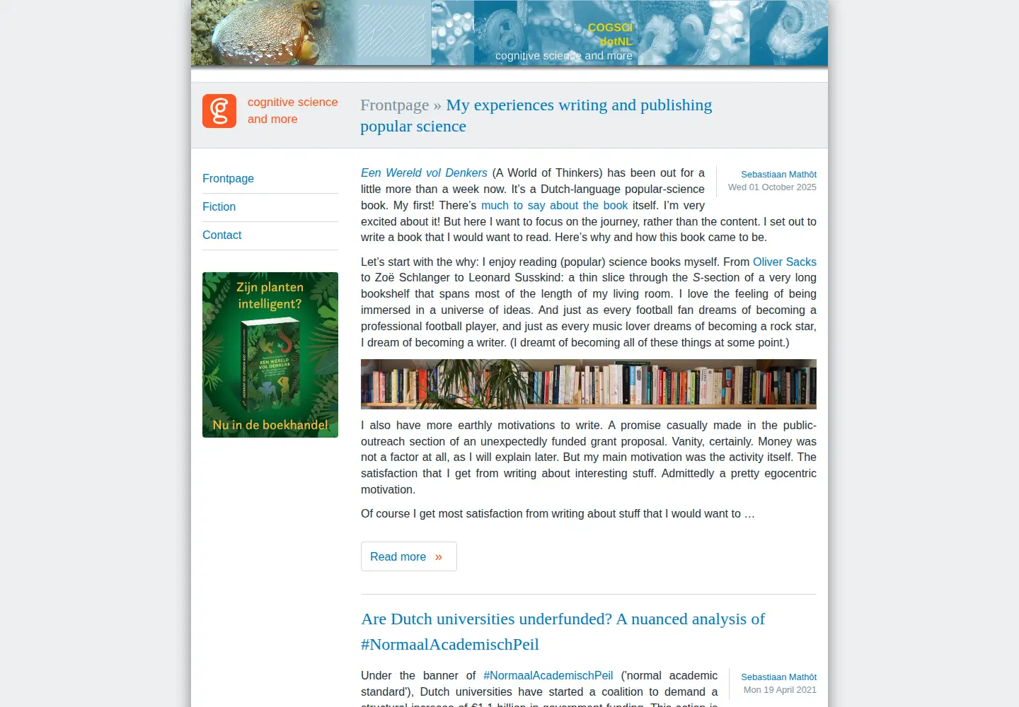 Screenshot of cogsci.nl