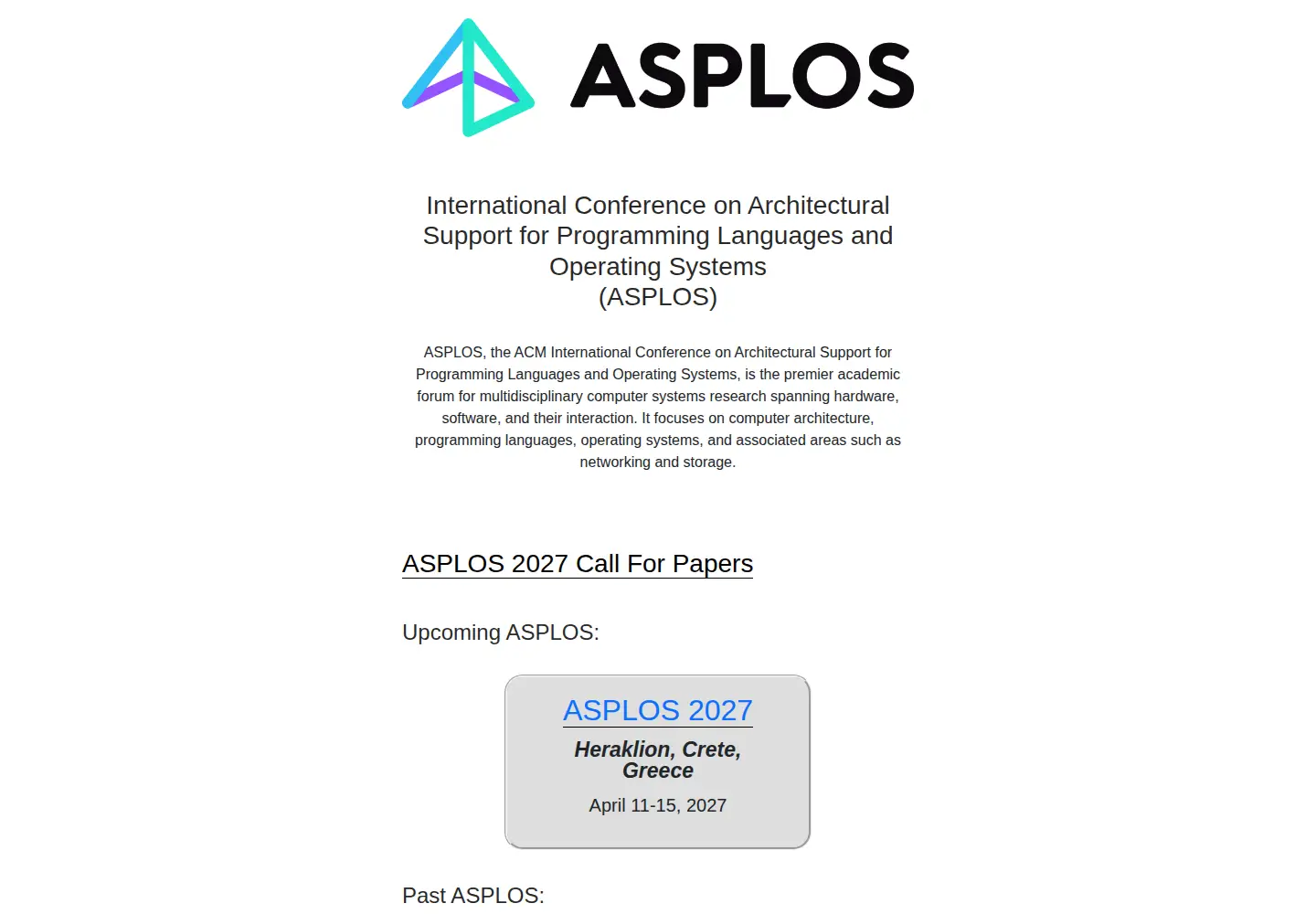 Screenshot of asplos-conference.org