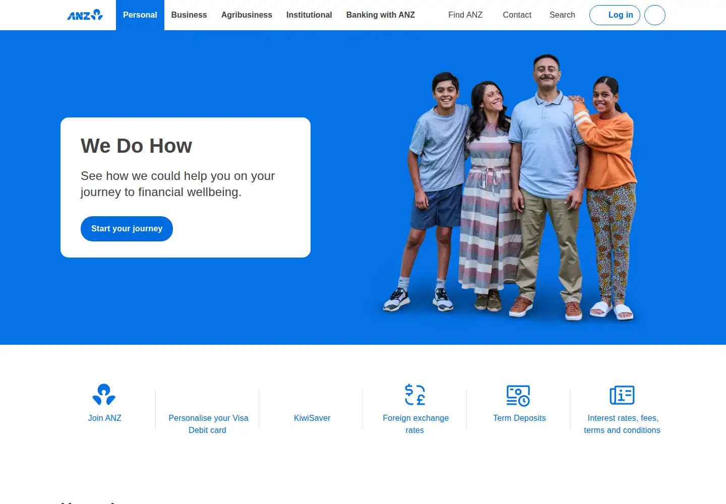 Screenshot of anz.co.nz