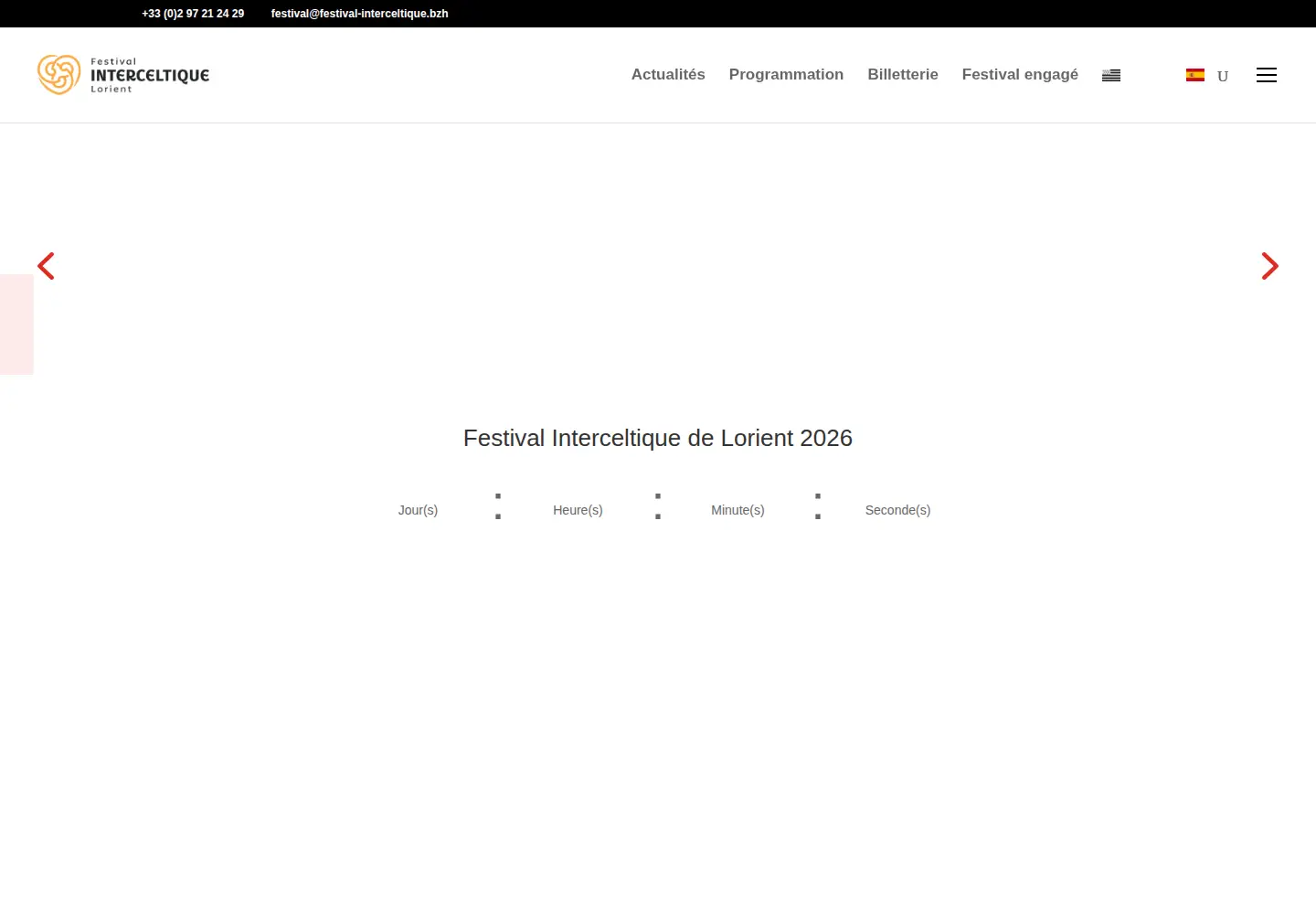 Screenshot of festival-interceltique.bzh