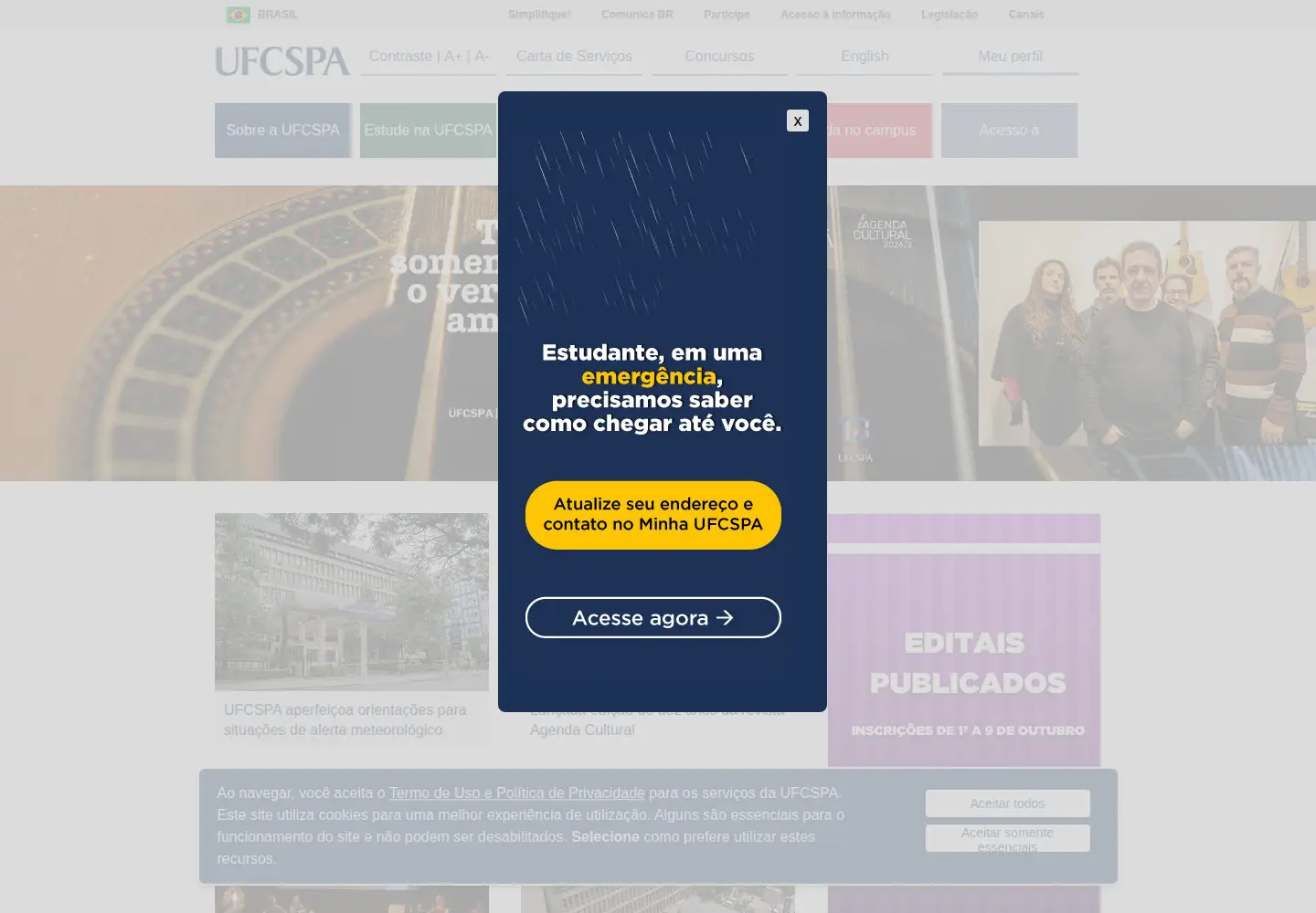 Screenshot of ufcspa.edu.br