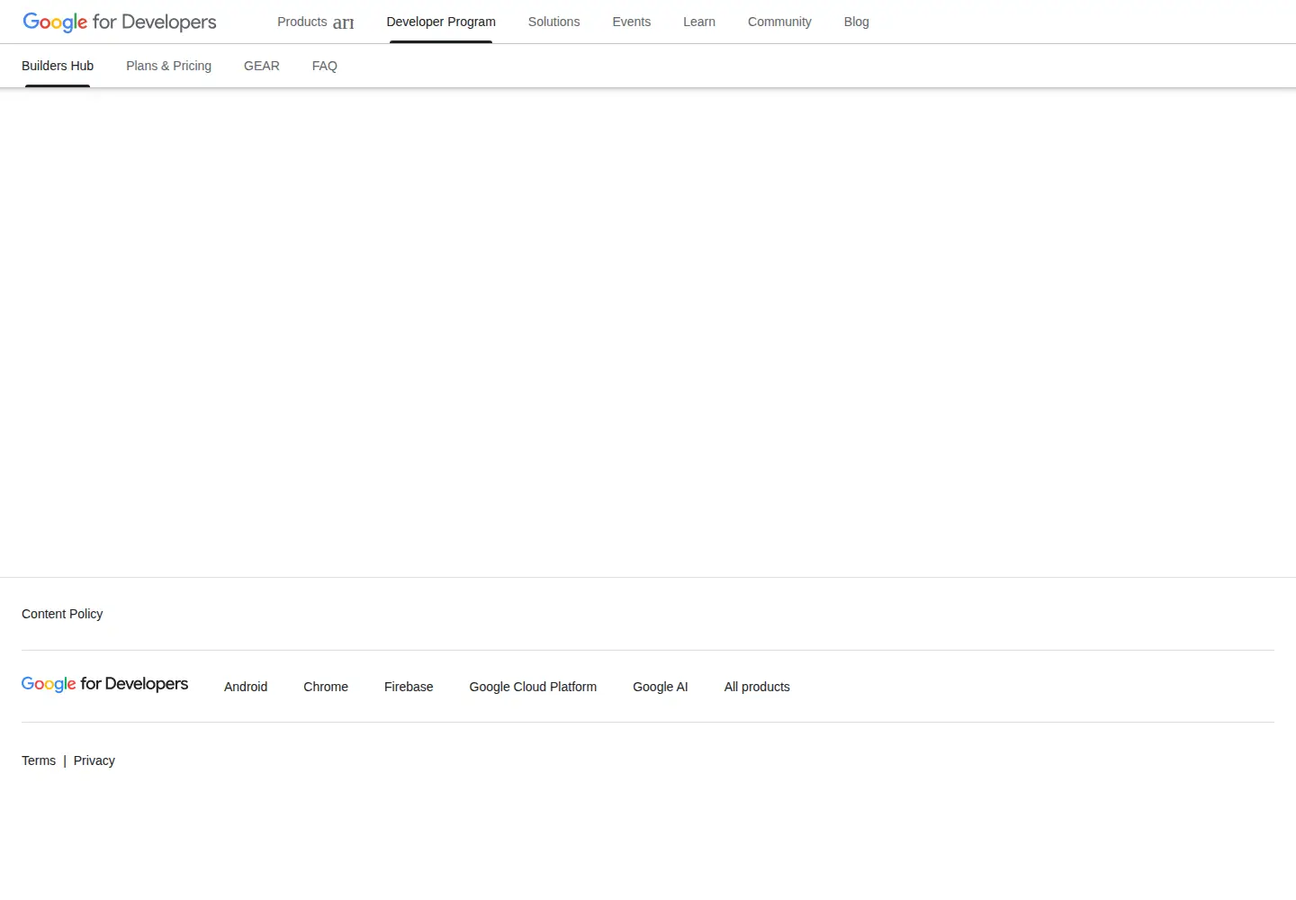 Screenshot of google.dev