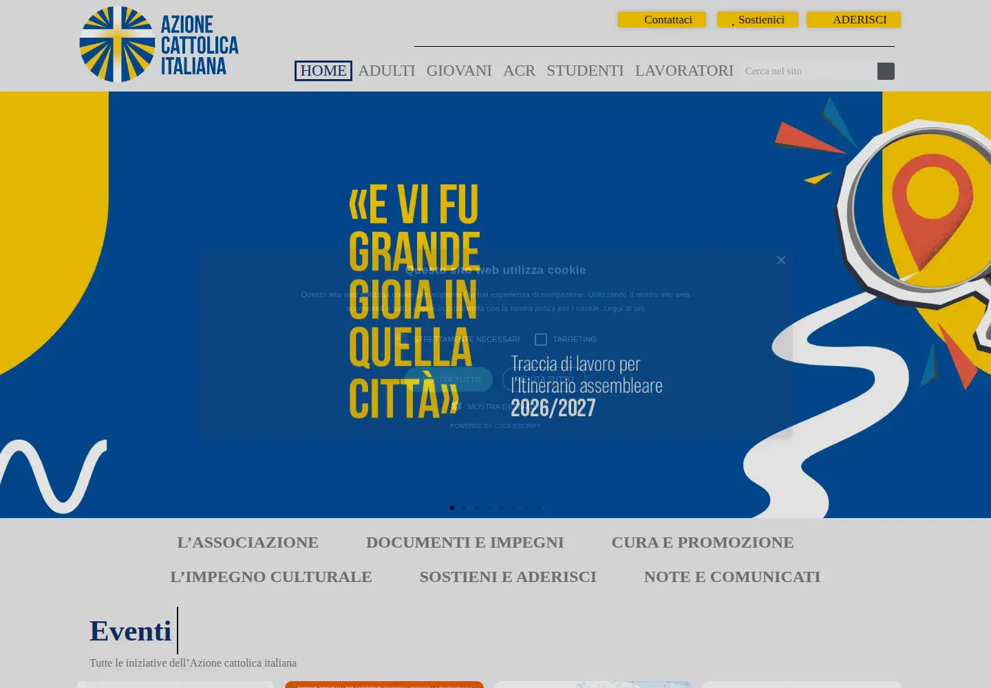 Screenshot of azionecattolica.it
