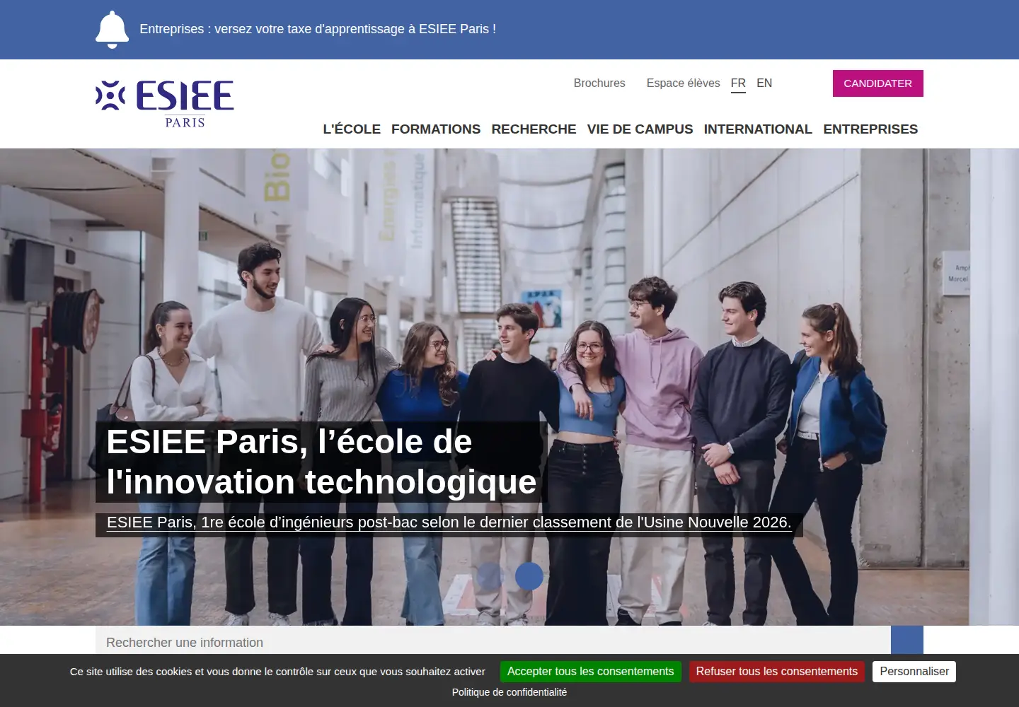 Screenshot of esiee.fr