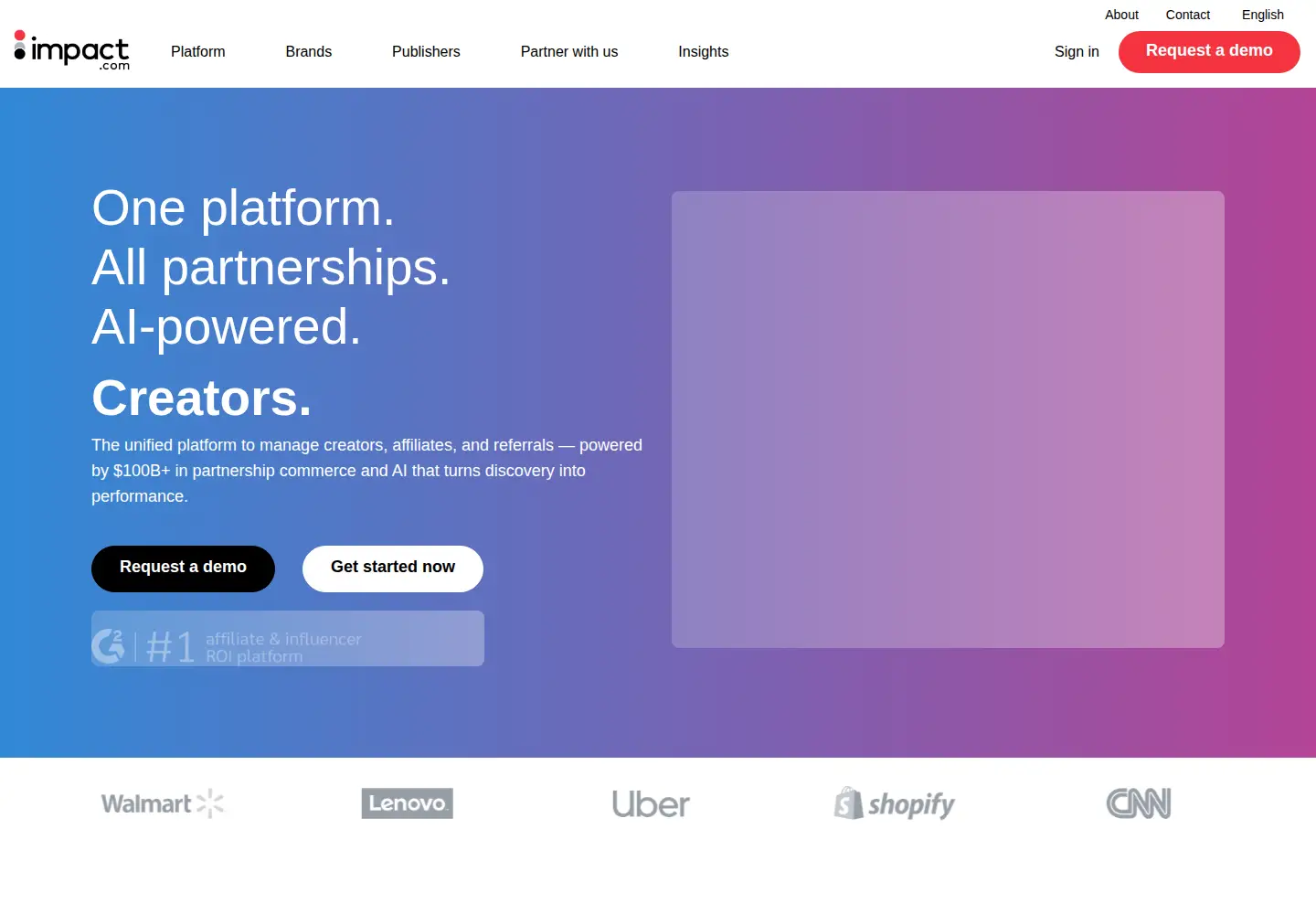 Screenshot of impact.com