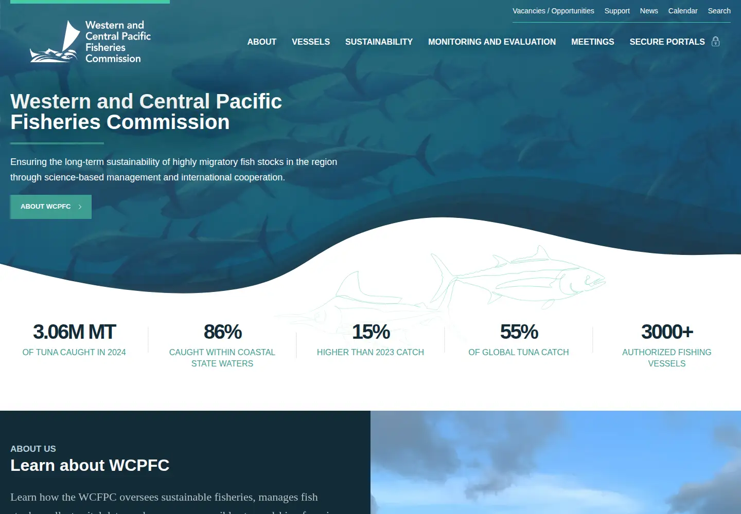 Screenshot of wcpfc.int