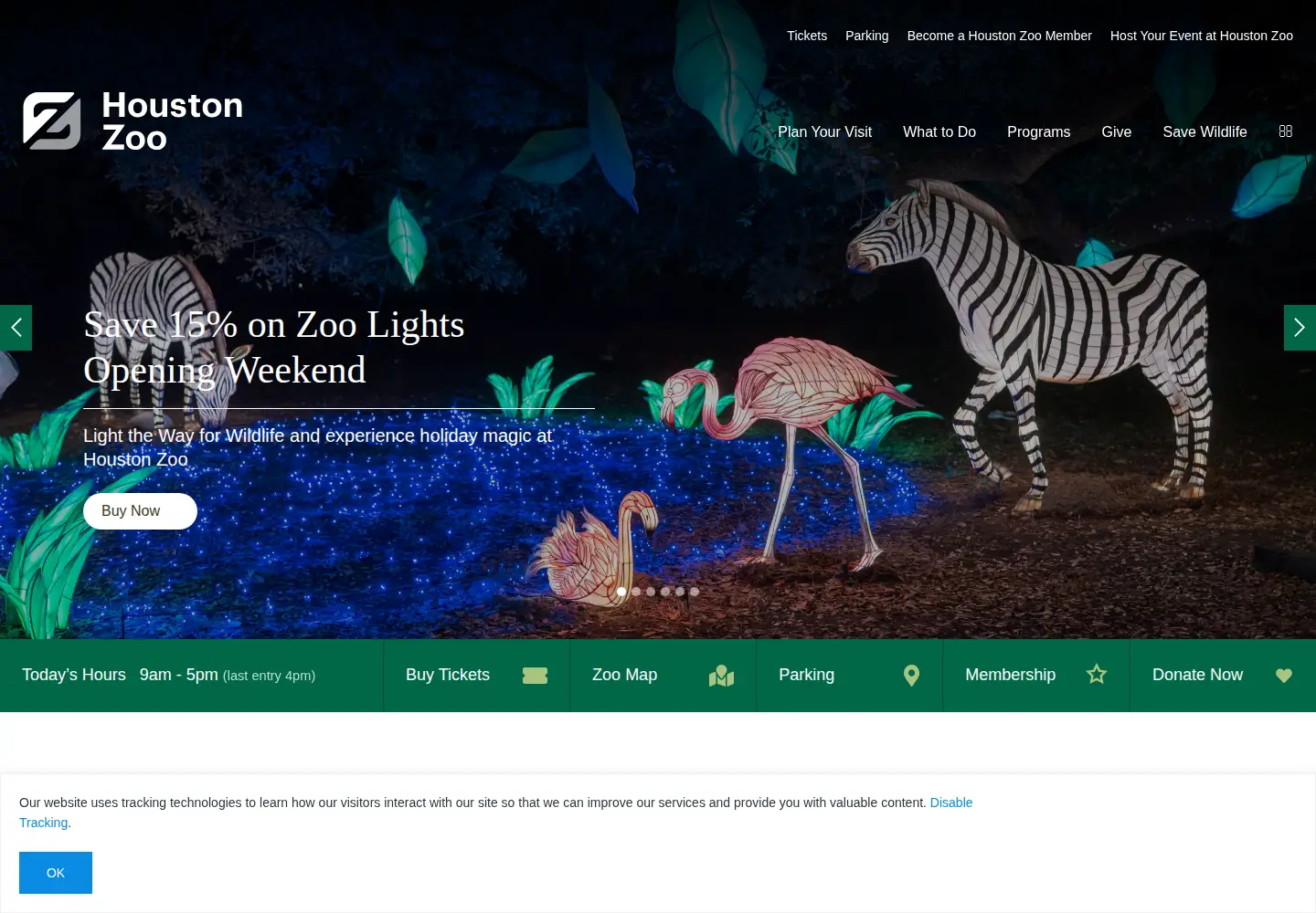 Screenshot of houstonzoo.org