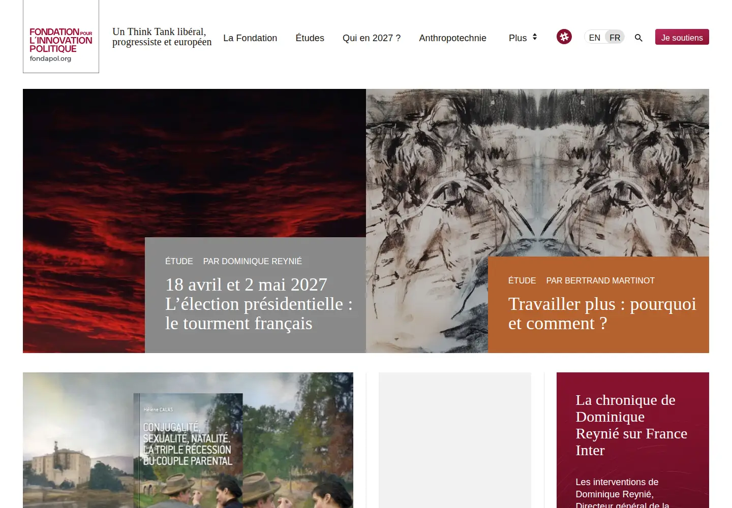 Screenshot of fondapol.org