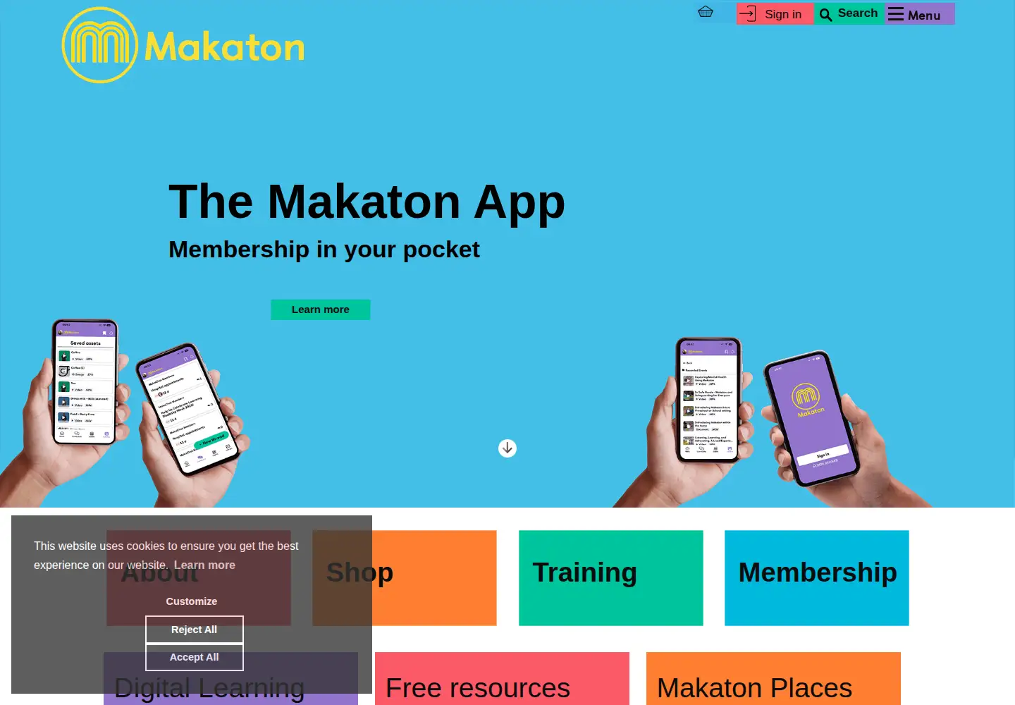 Screenshot of makaton.org
