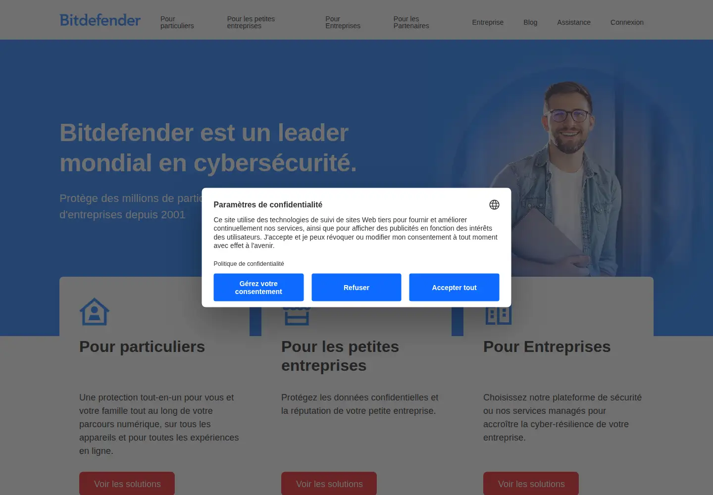 Screenshot of bitdefender.com