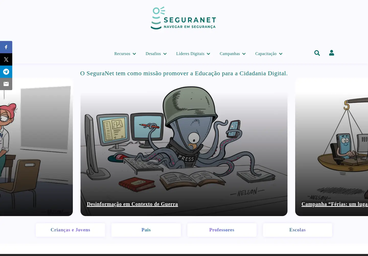 Screenshot of seguranet.pt