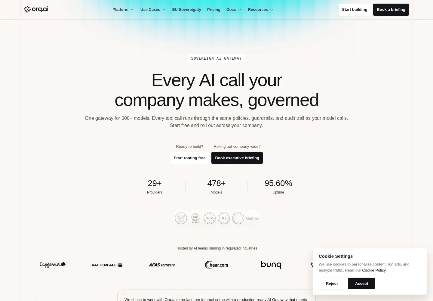 Screenshot of orq.ai
